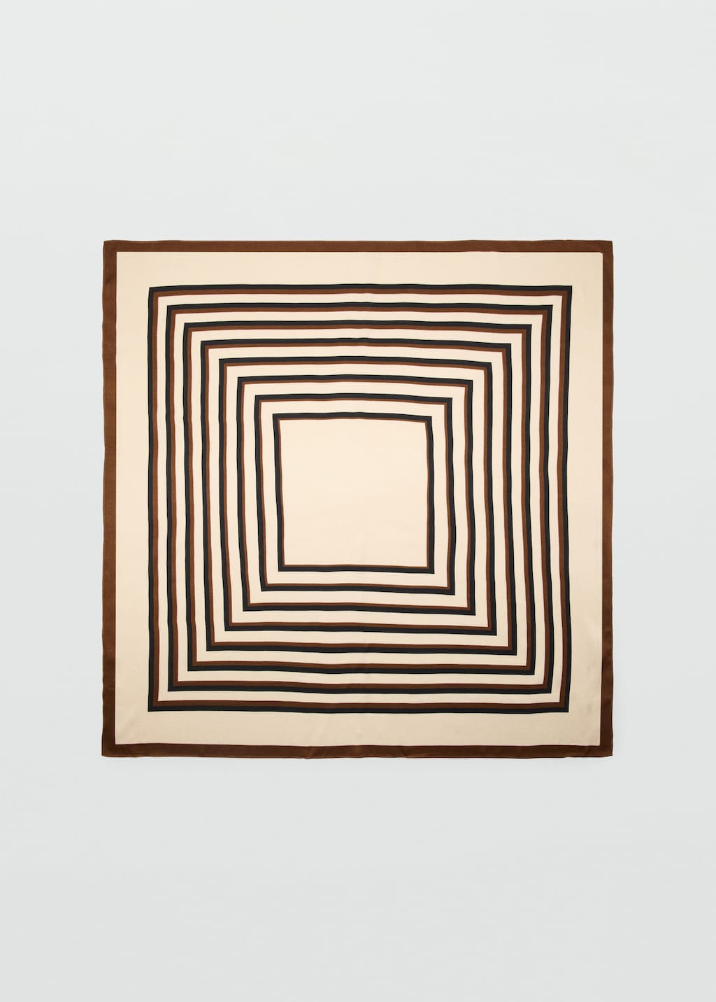 Geometric stripe-print scarf