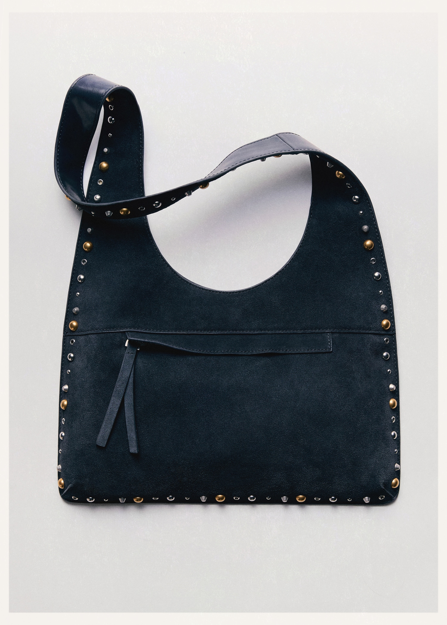 Suede studded shoulder bag - Details of the article 5