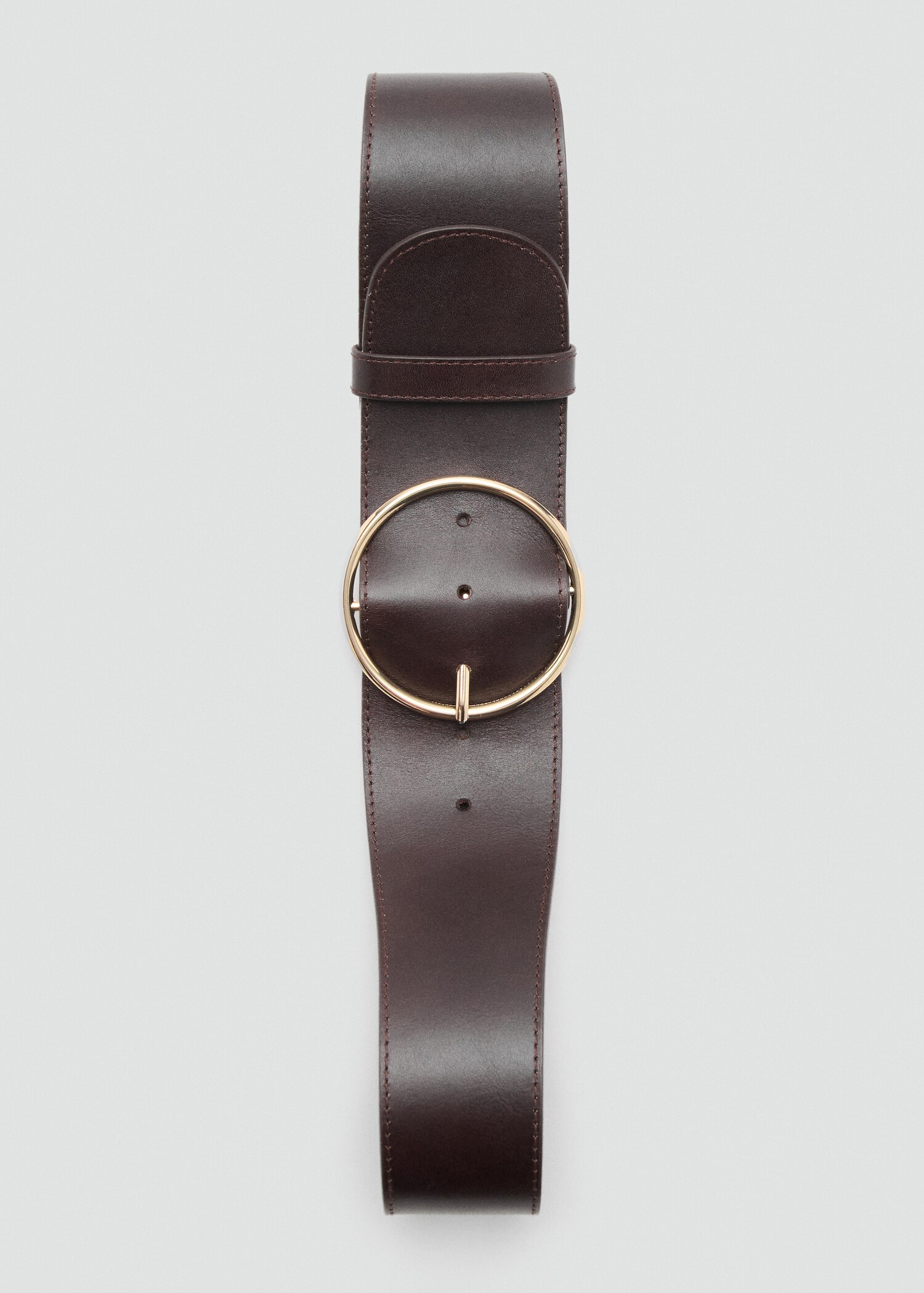 Rounded buckle leather belt - Details of the article 2