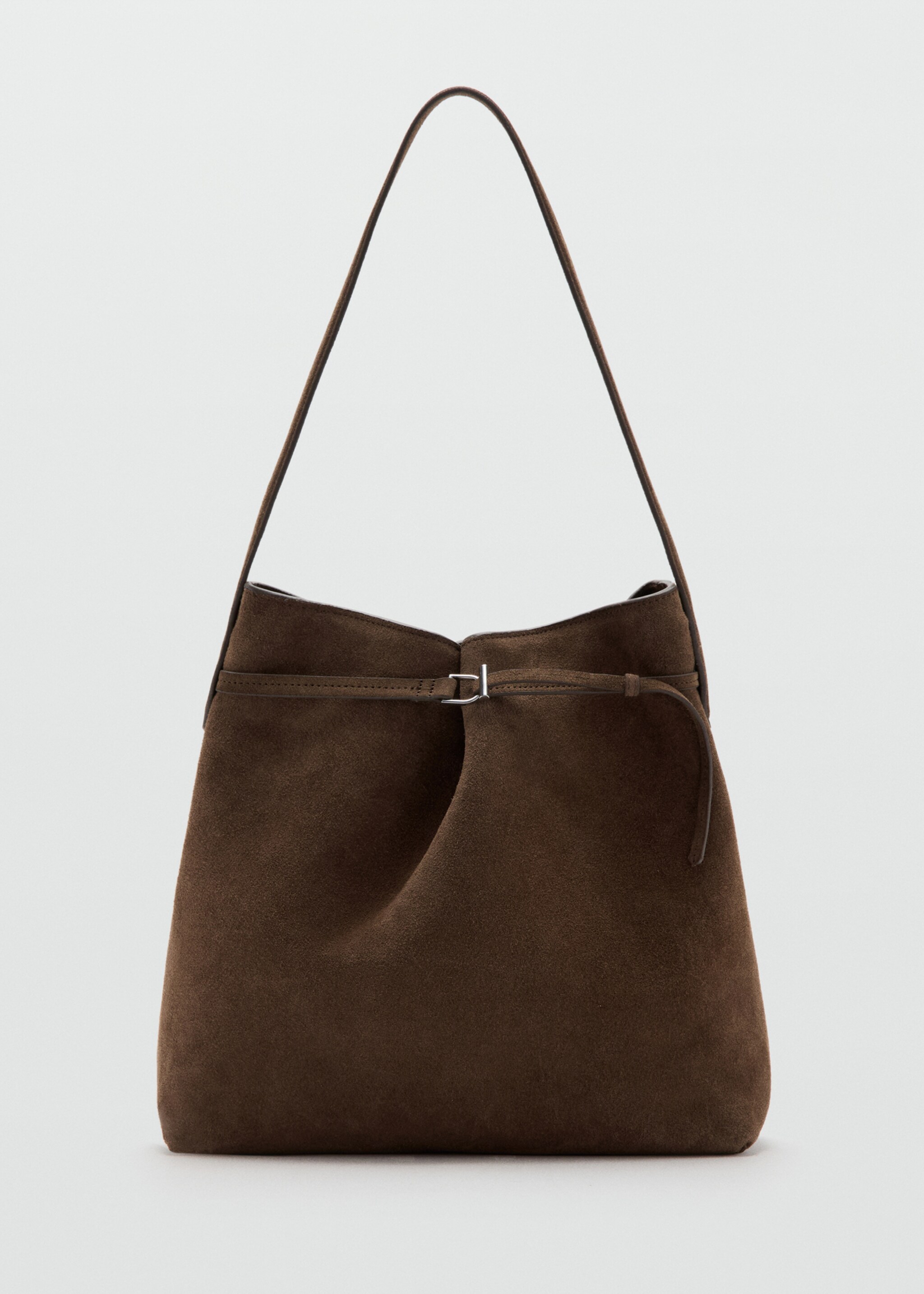 Suede bucket bag - Article without model, Brown. Ref: 27041211-00.