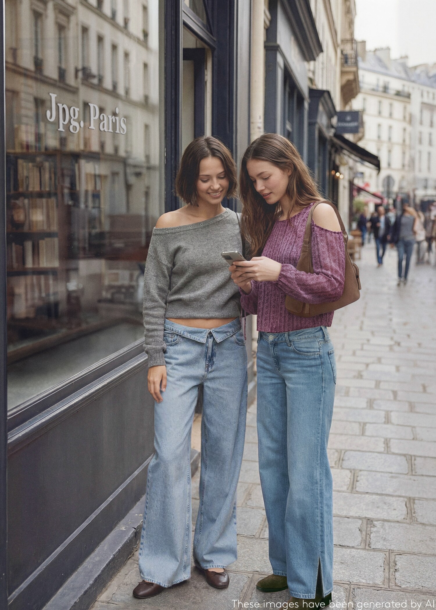 Wideleg jeans with cut-out - Details of the article 5