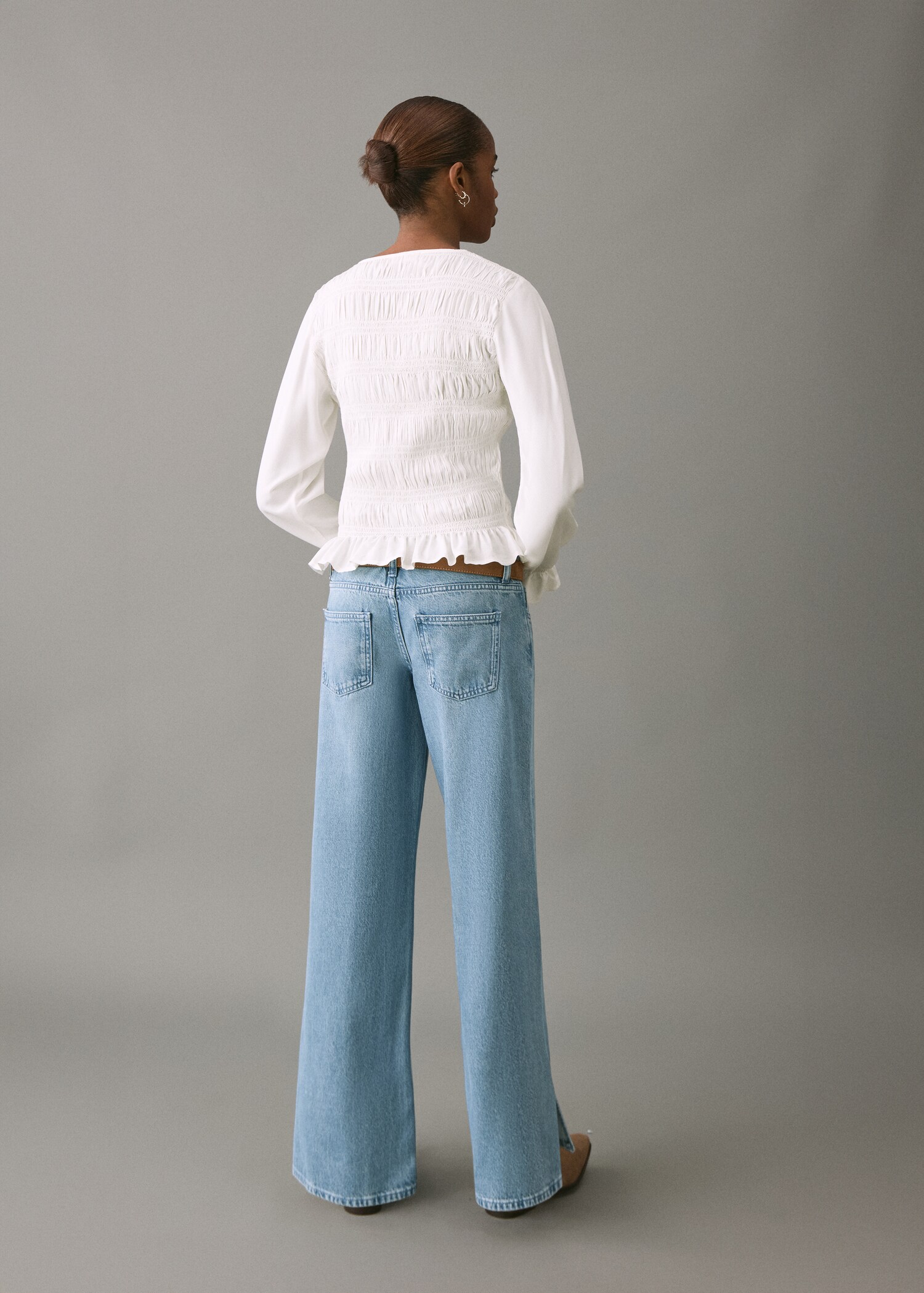 Jeans wideleg aberturas - Reverso del artículo