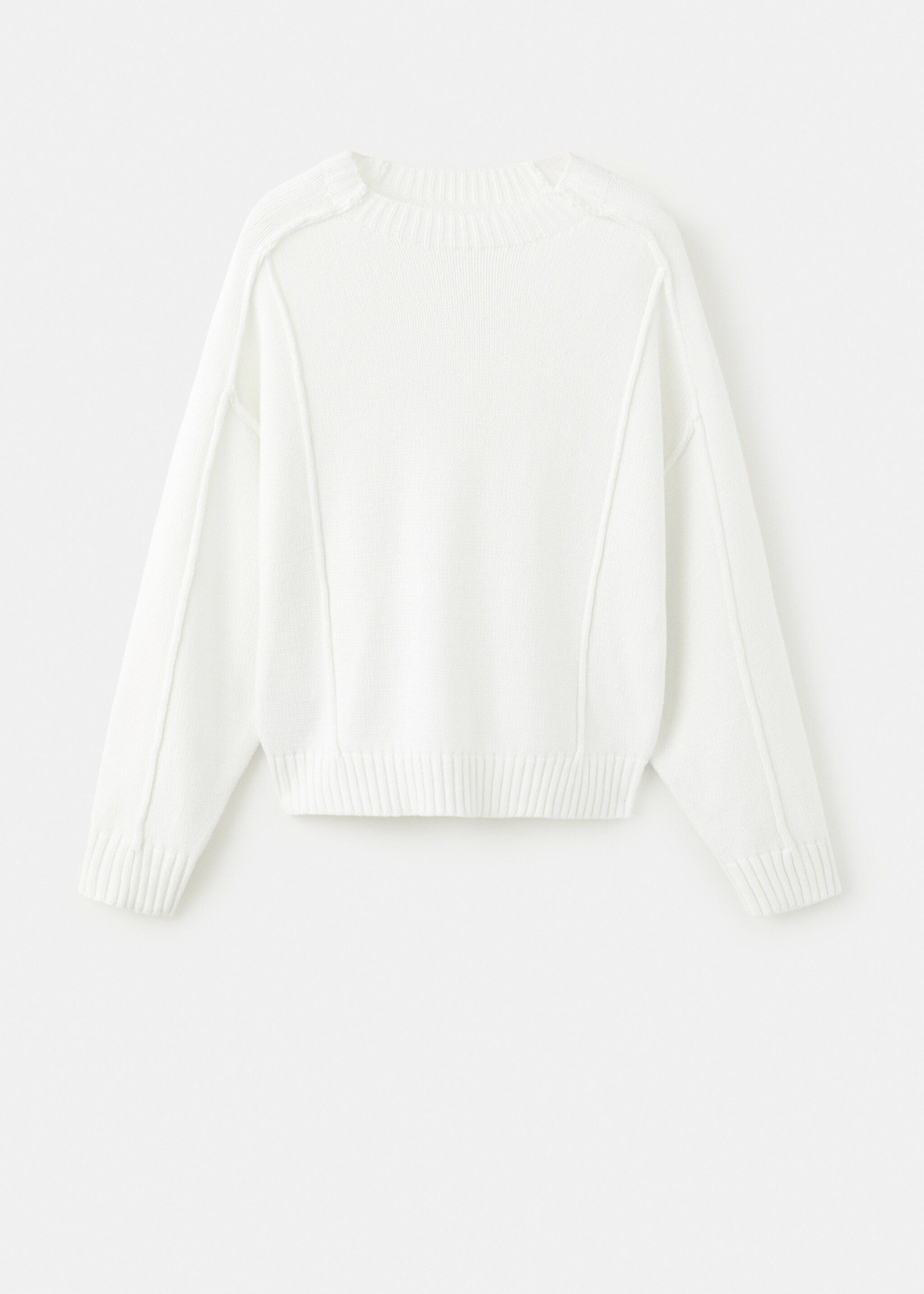 Jersey punto costuras - Artículo sin modelo, Blanco roto. Ref: 27041214-00.