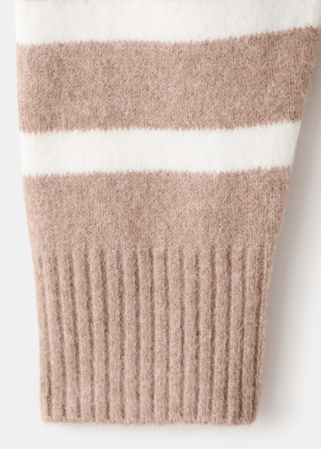 Mango Oversized striped turtleneck sweater