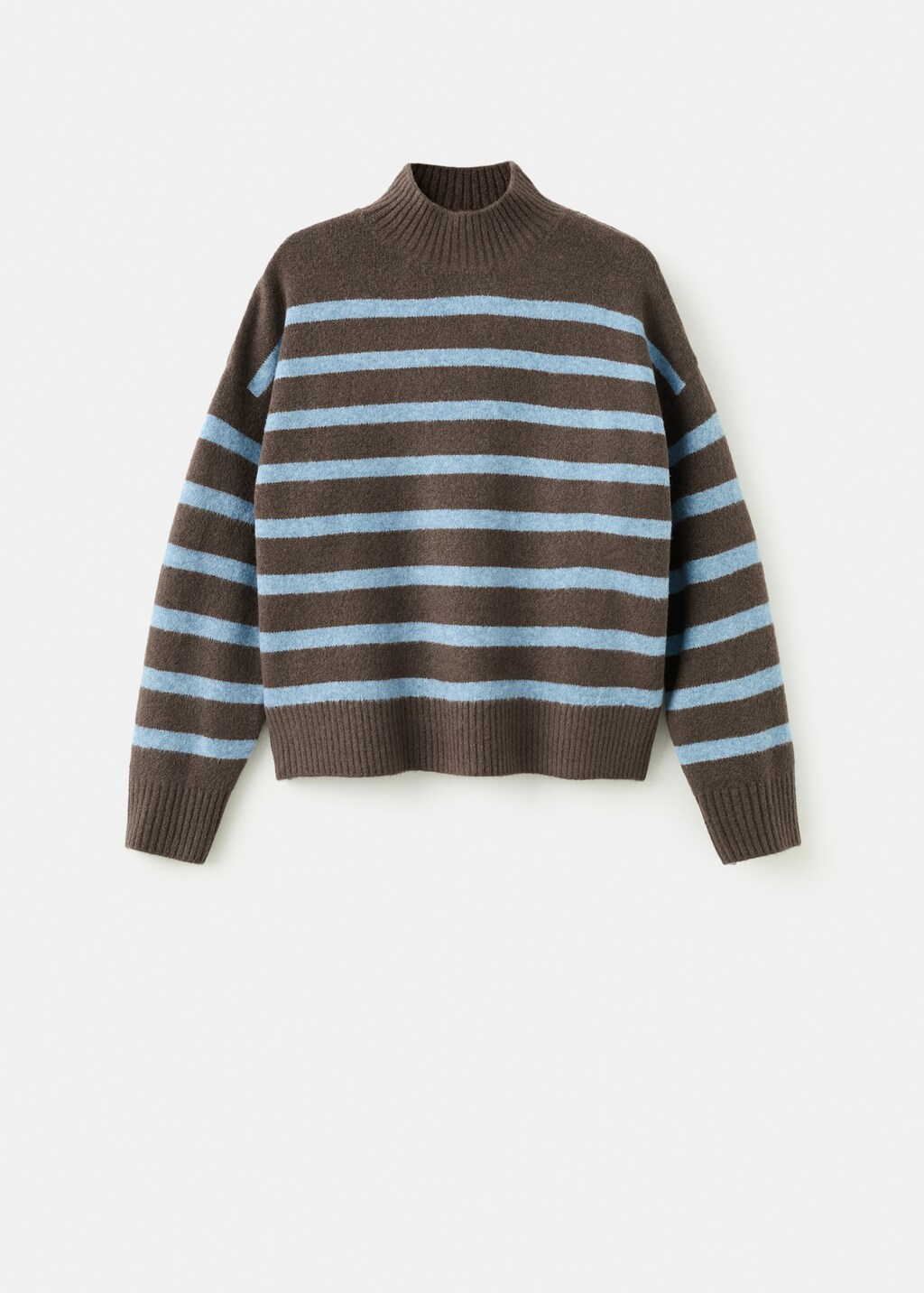 Oversized striped turtleneck sweater
