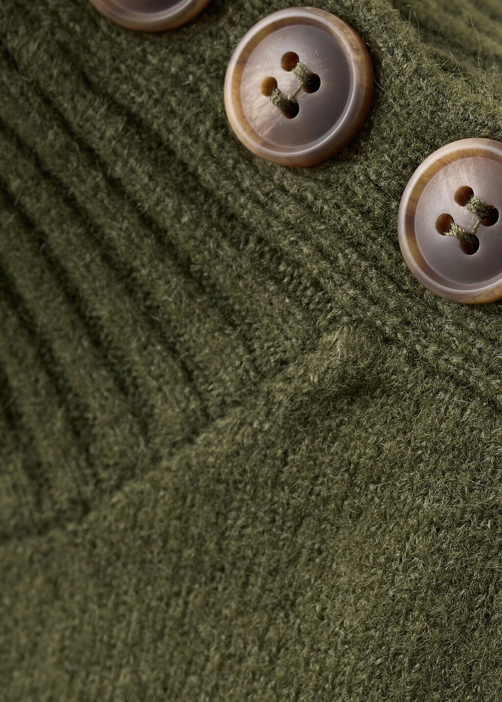 Mango Perkins-neck sweater with button