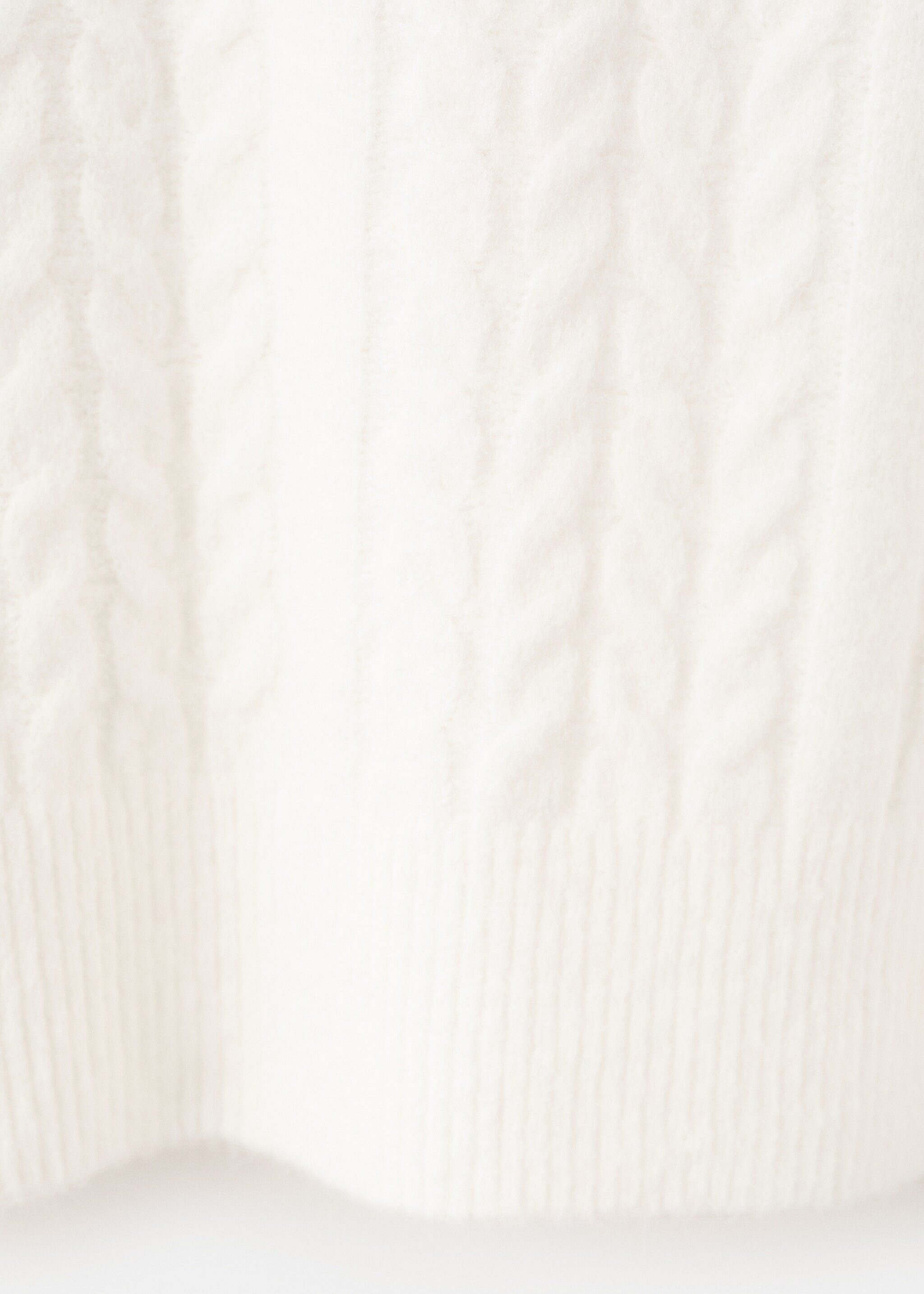 Braided knitted sweater - Details of the article 0, Ecru. Ref: 27041219-00.