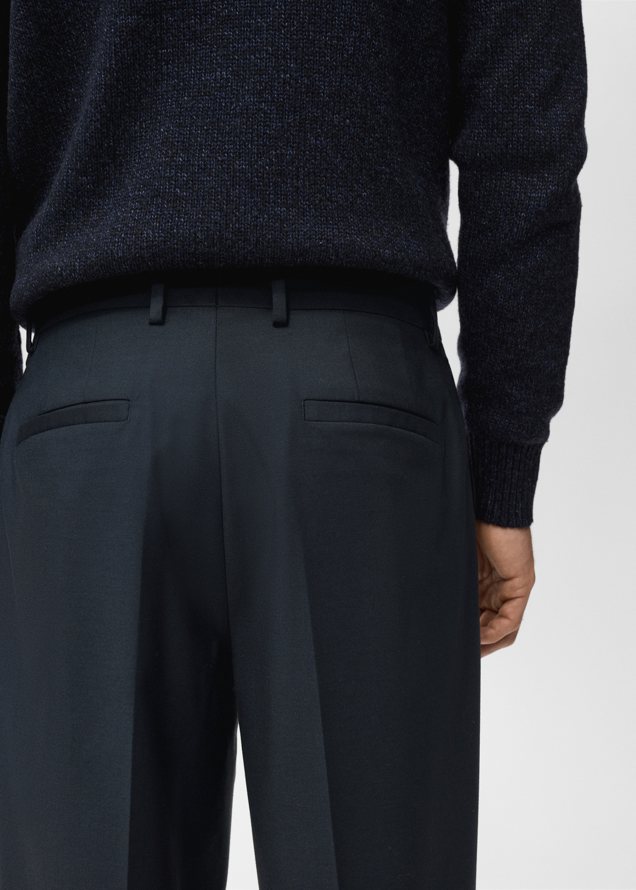 Boston Slim Fit Suit Trousers - Details of the article 6, Navy. Ref: 27041220-00.