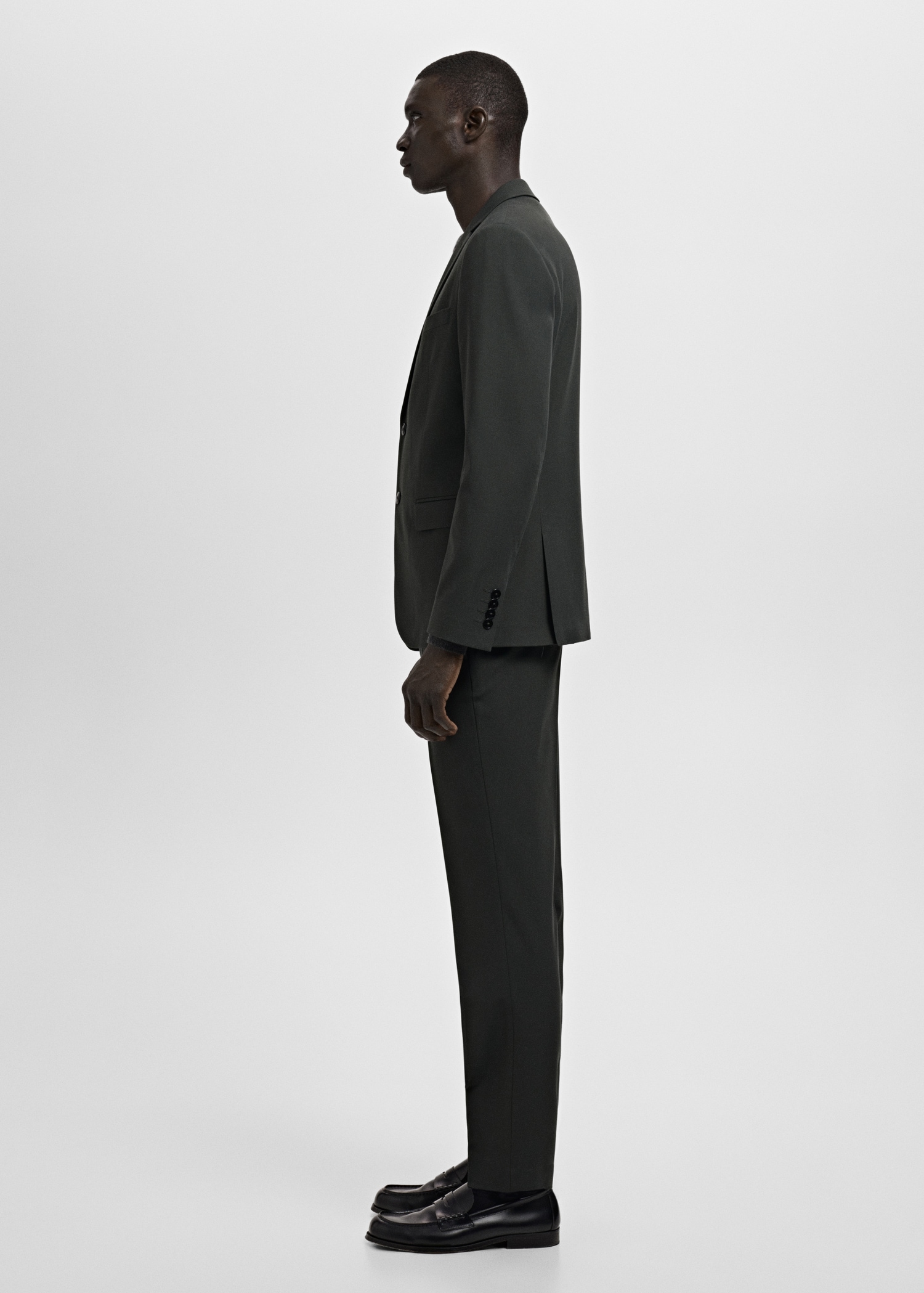 Stretch fabric super slim-fit suit trousers - Details of the article 2