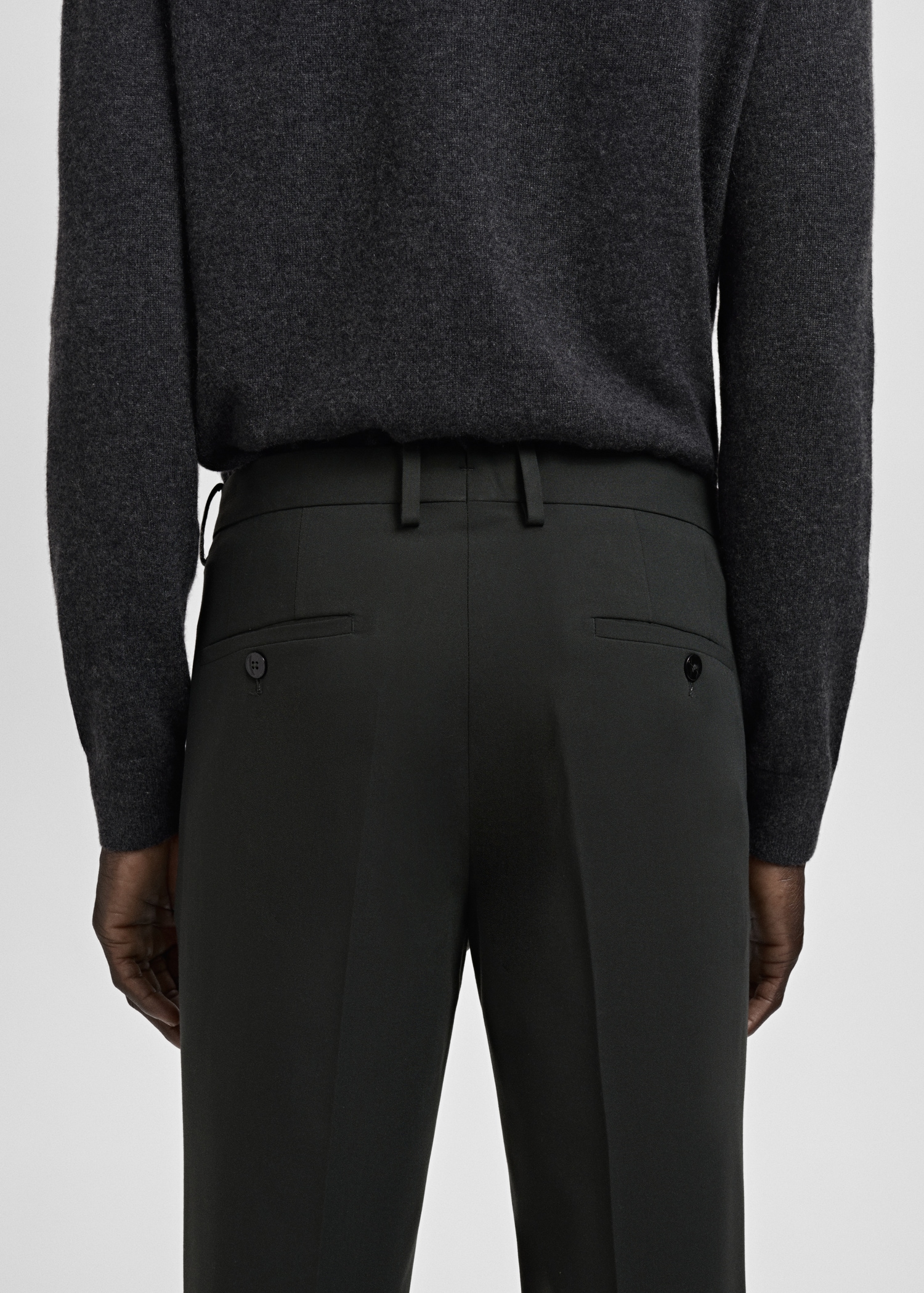 Stretch fabric super slim-fit suit trousers - Details of the article 6