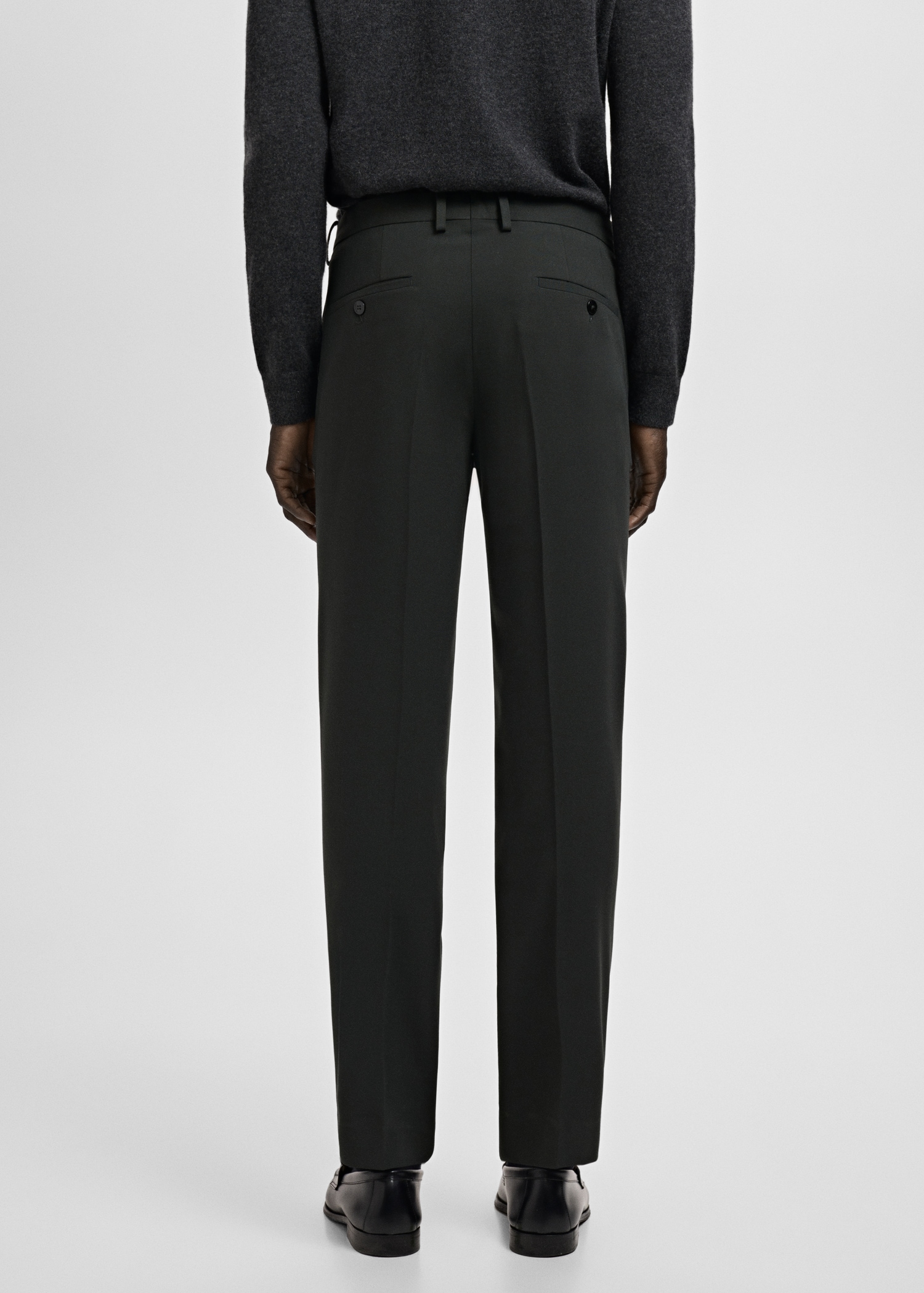 Stretch fabric super slim-fit suit trousers - Reverse of the article