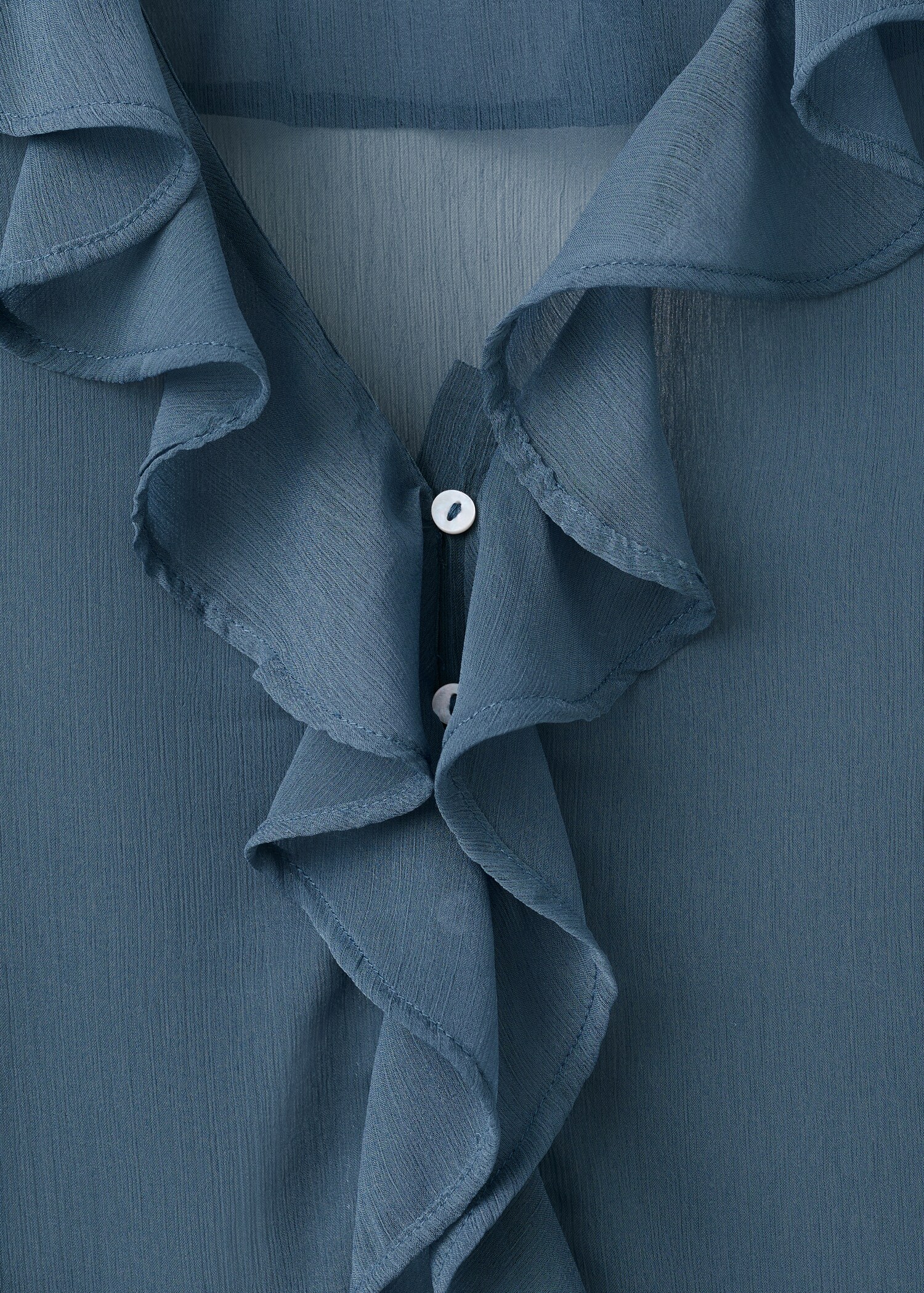 Sheer blouse with ruffles - Details of the article 0
