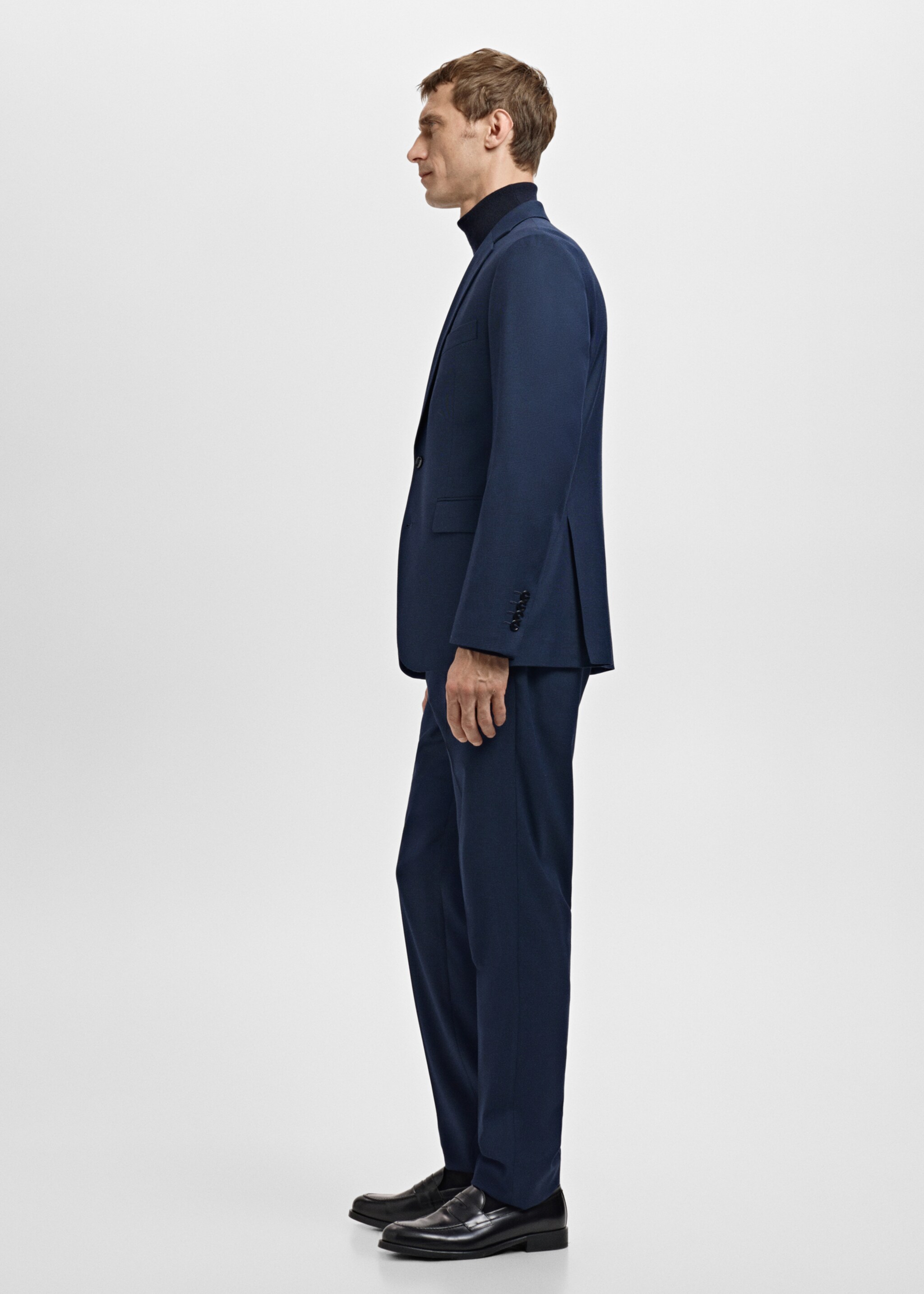 Pantalon costume Milán slim-fit - Détail de l'article 2, Bleu marine foncé. Ref: 27041223-00.