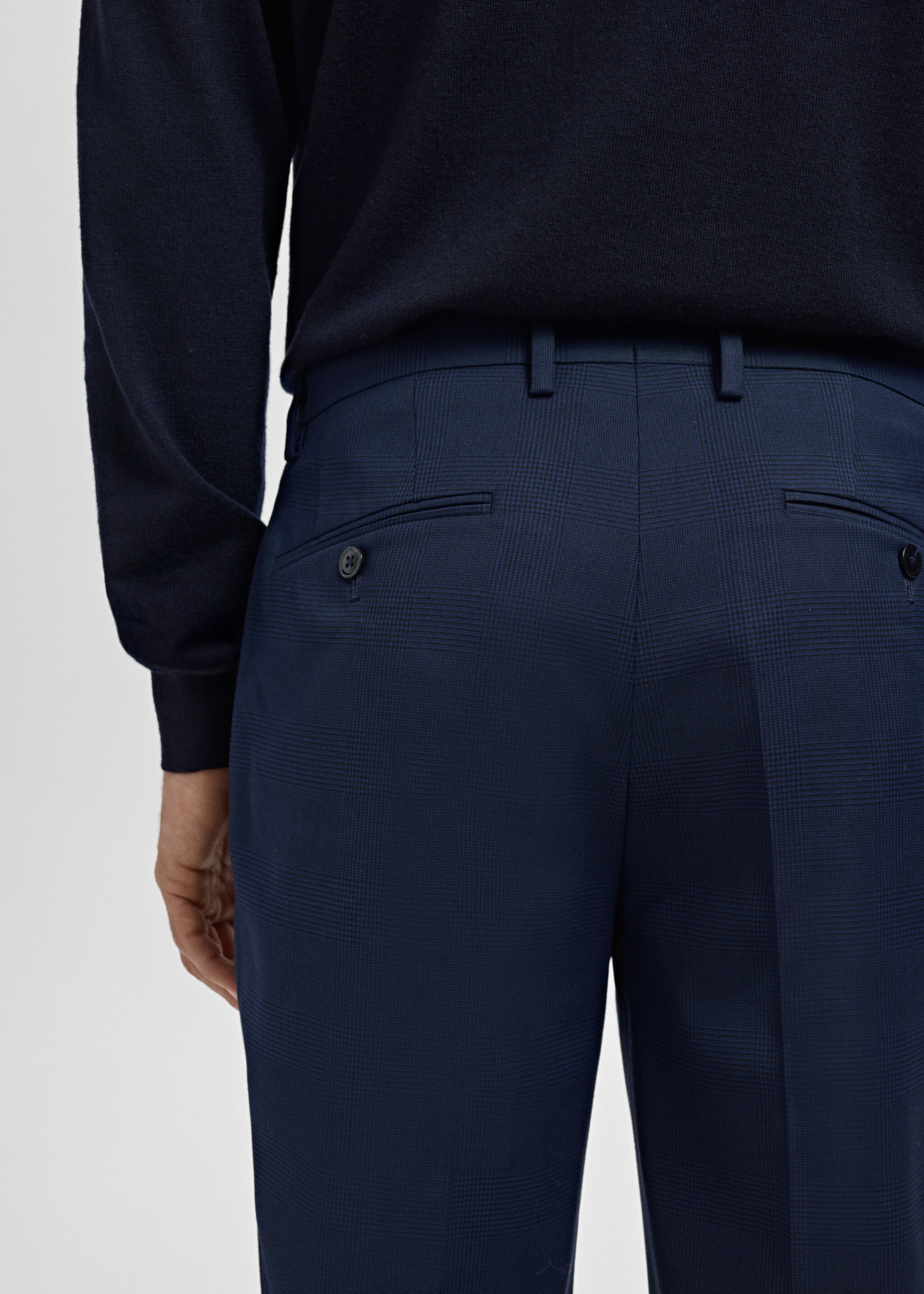 Pantalon costume Milán slim-fit - Détail de l'article 6, Bleu marine foncé. Ref: 27041223-00.