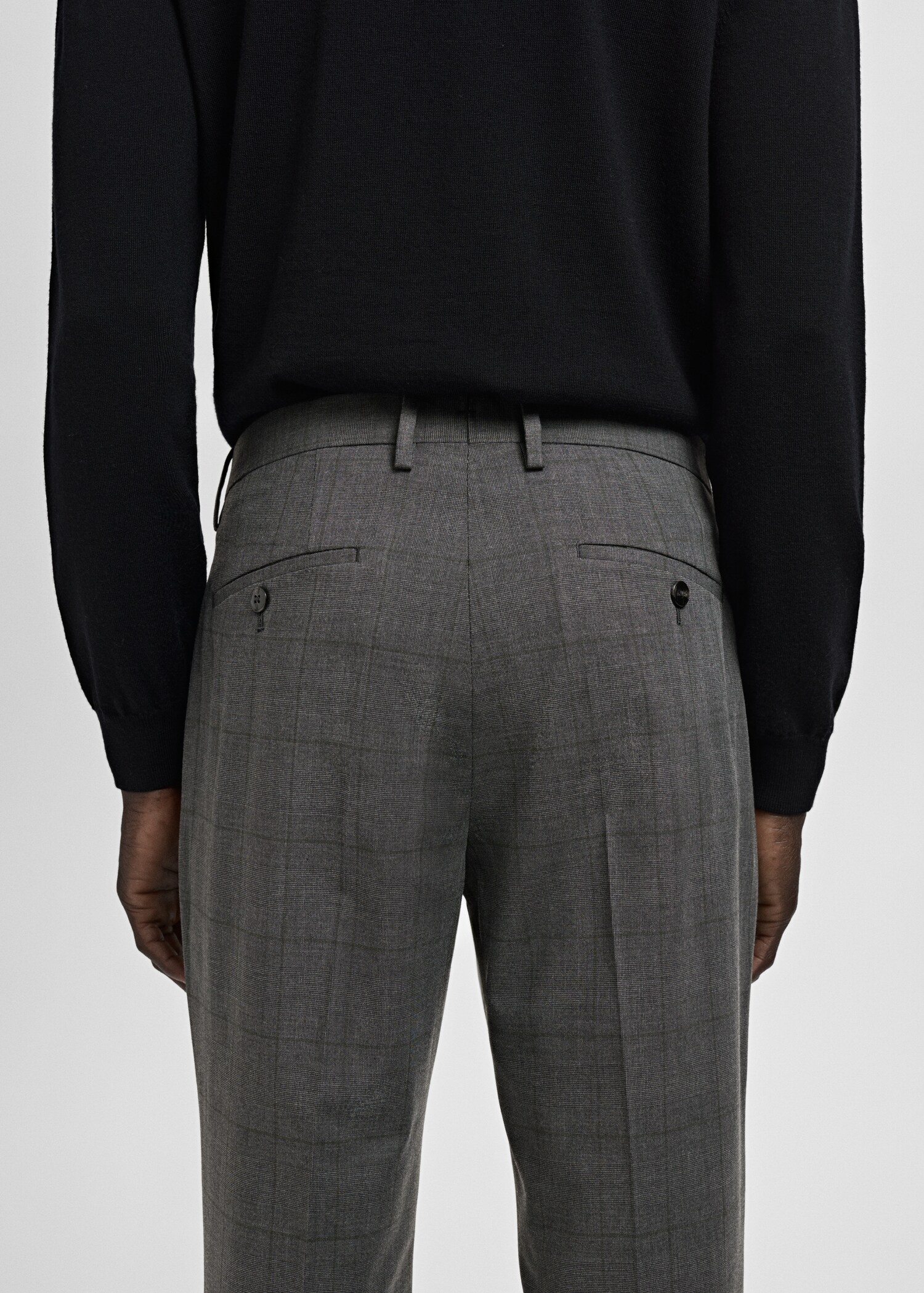 Stretch fabric super slim-fit suit trousers - Details of the article 6