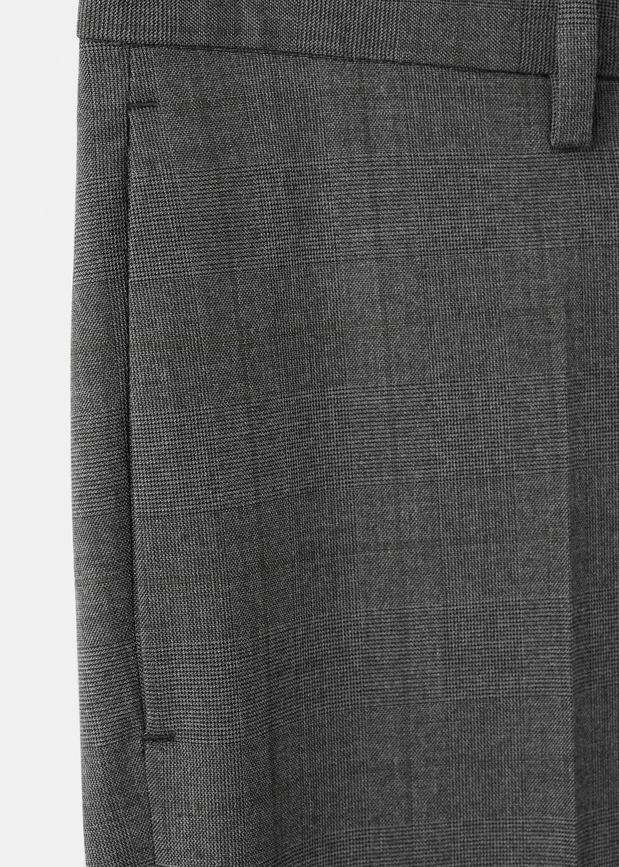 Stretch fabric super slim-fit suit trousers - Details of the article 8, Medium Heather Grey. Ref: 27041225-00.