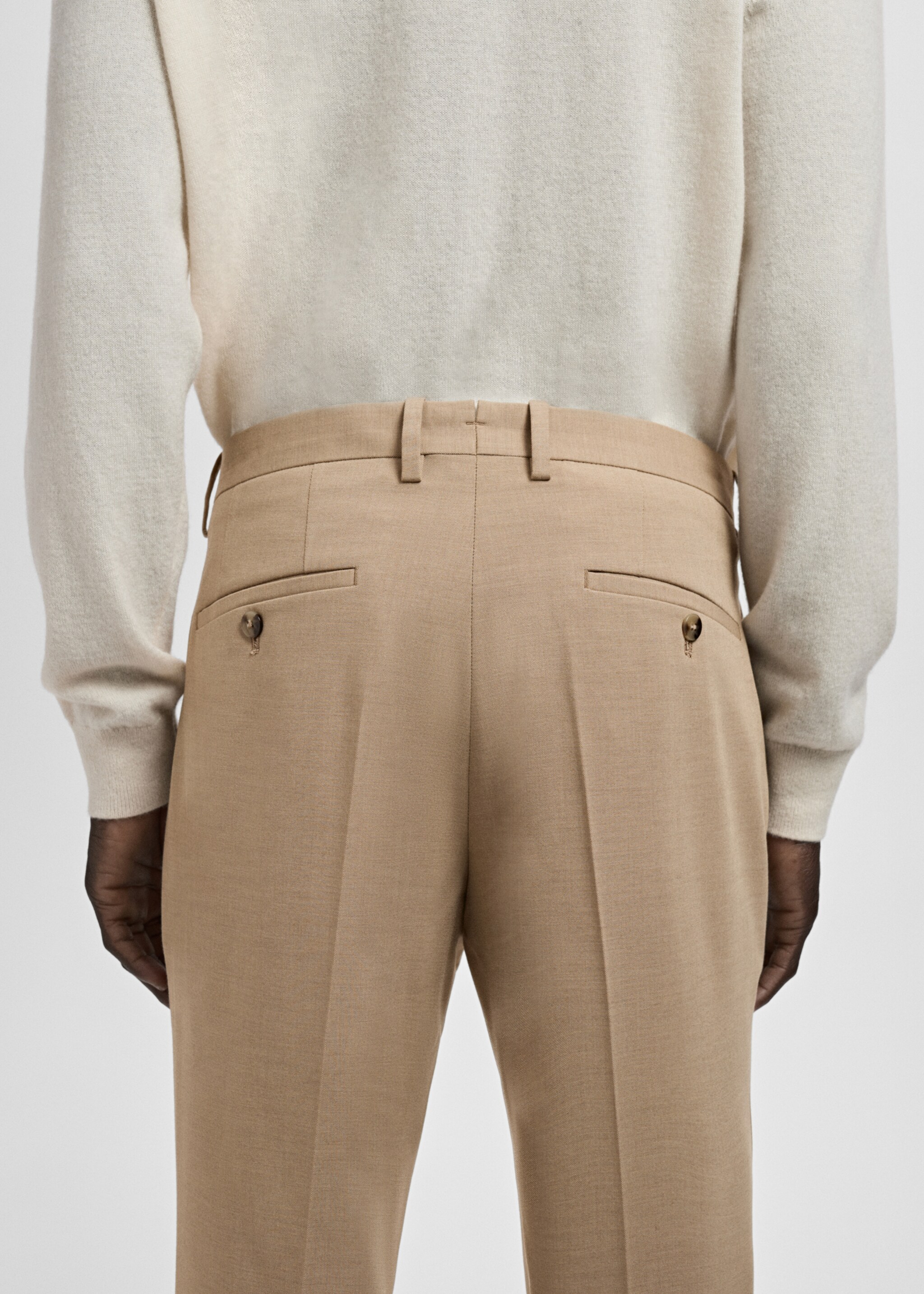 Pantalon costume Parí super slim-fit - Détail de l'article 6, Beige. Ref: 27041226-00.