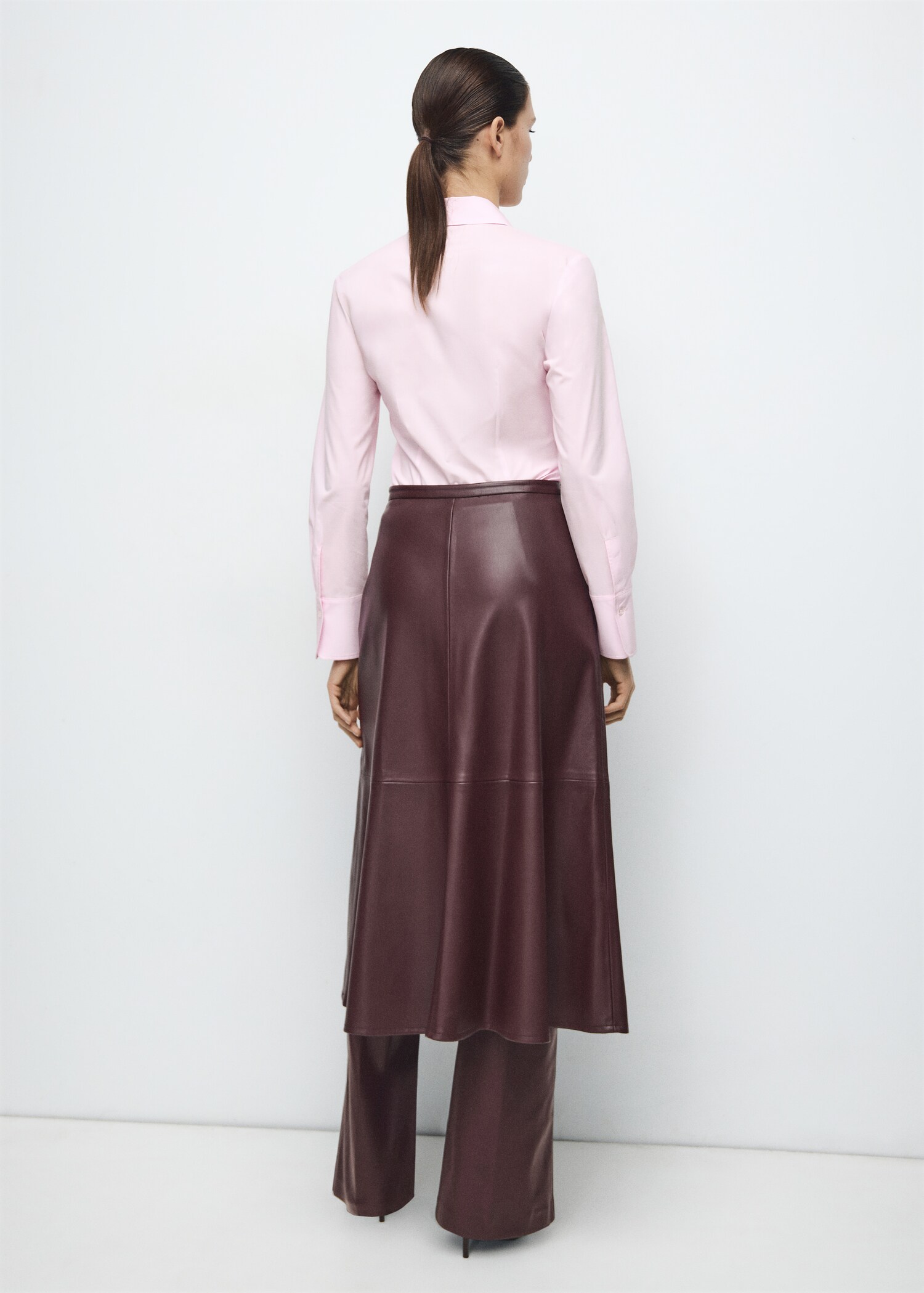 Slim-fit poplin shirt - Reverse of the article