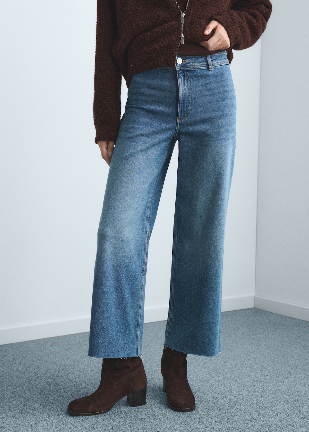 Mango Catherin culotte high-rise jeans
