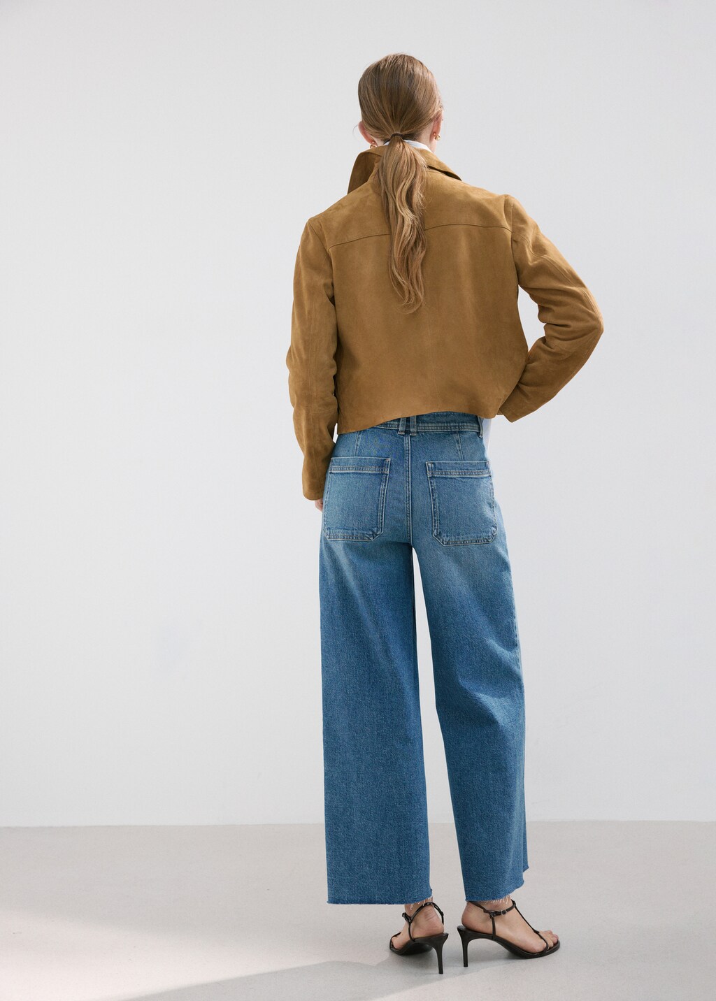 Mango Catherin culotte high-rise jeans