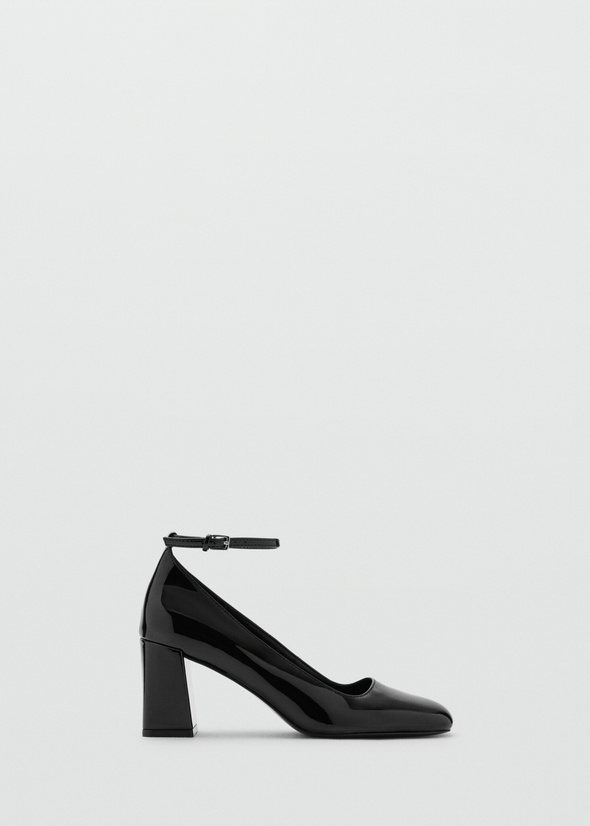 Patent leather high-heeled shoes with ankle straps - Article without model, Black. Ref: 27041236-00.