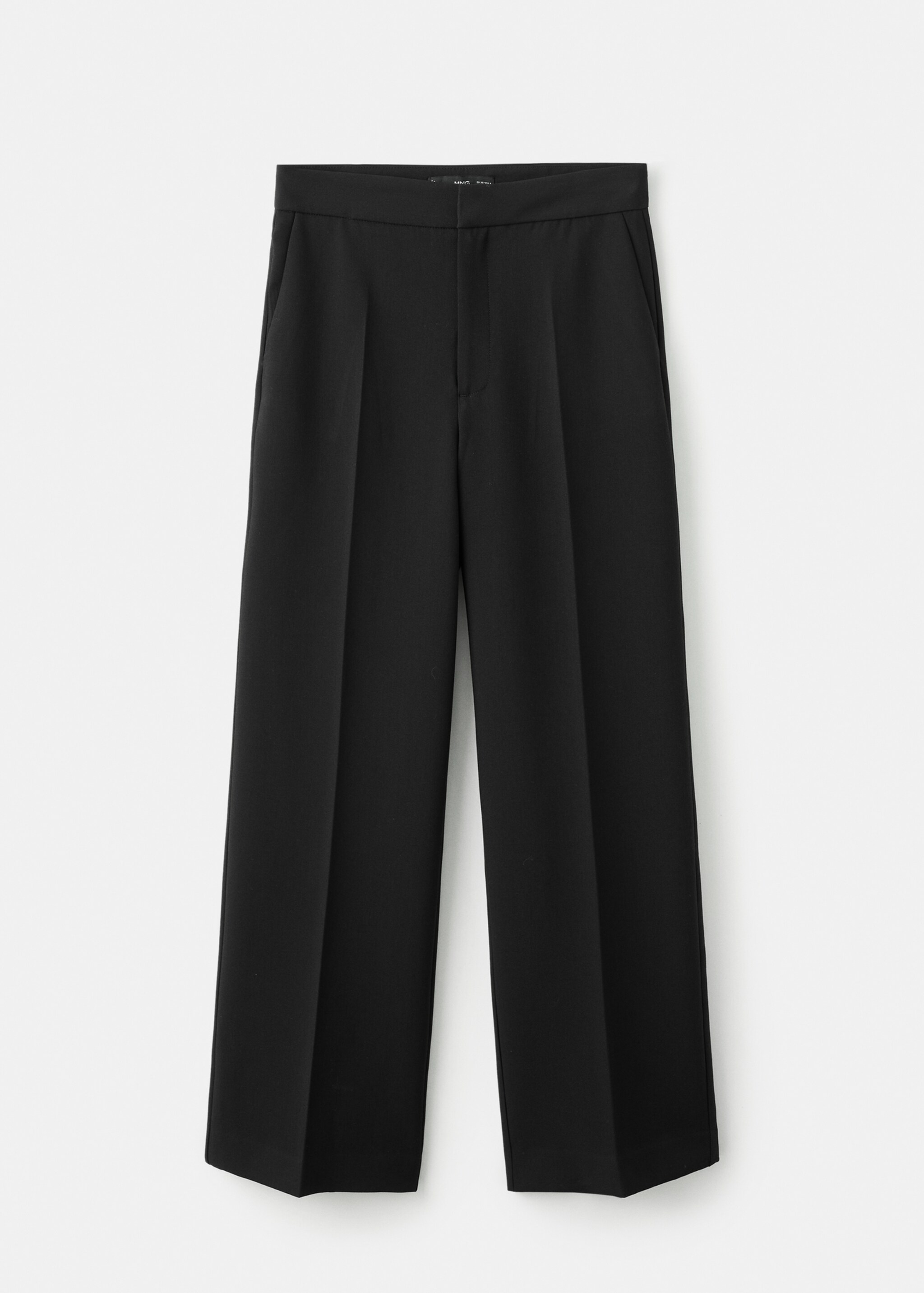 High-waist straight trousers - Article without model, Black. Ref: 27041238-00.