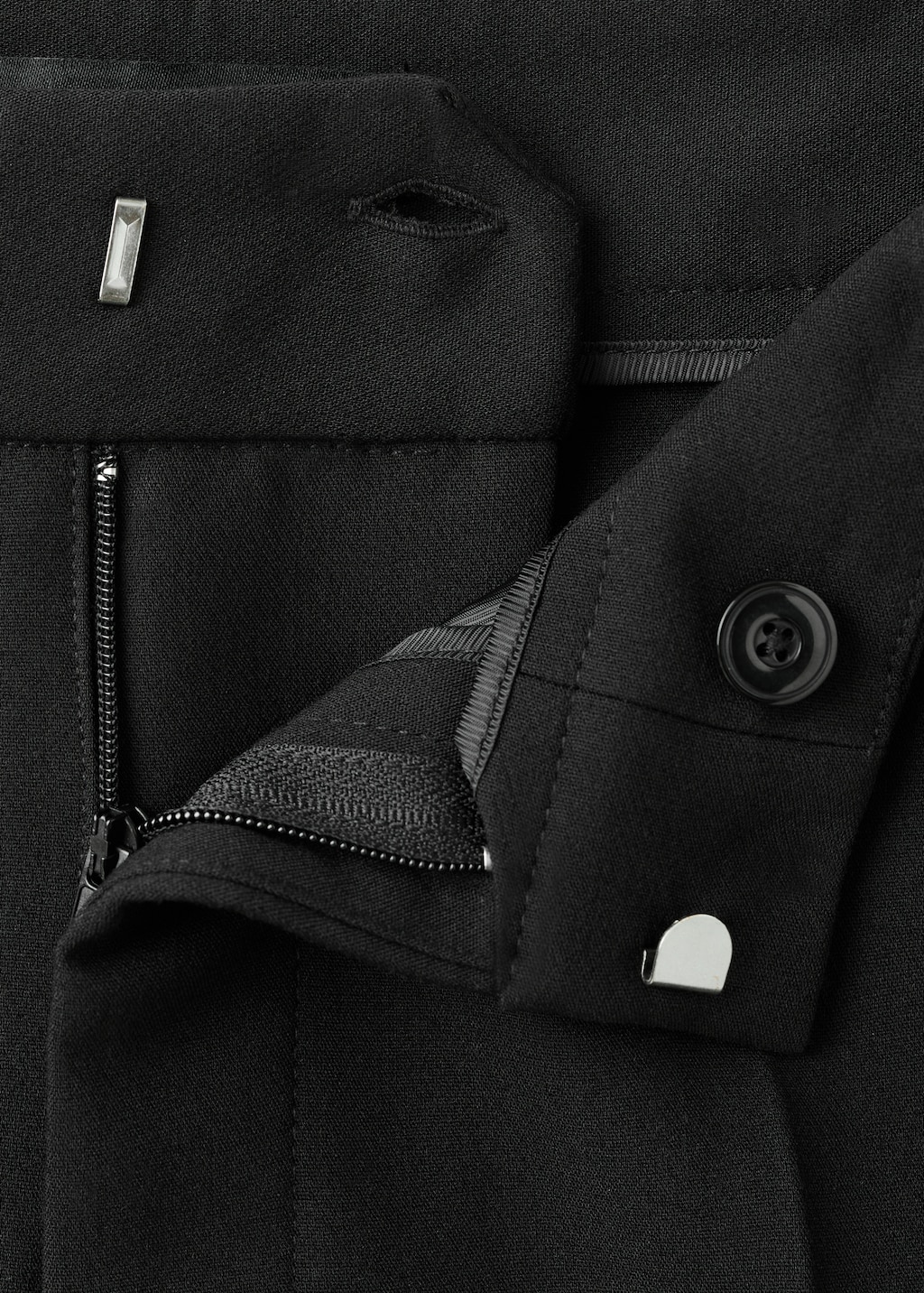 High-waist straight pants