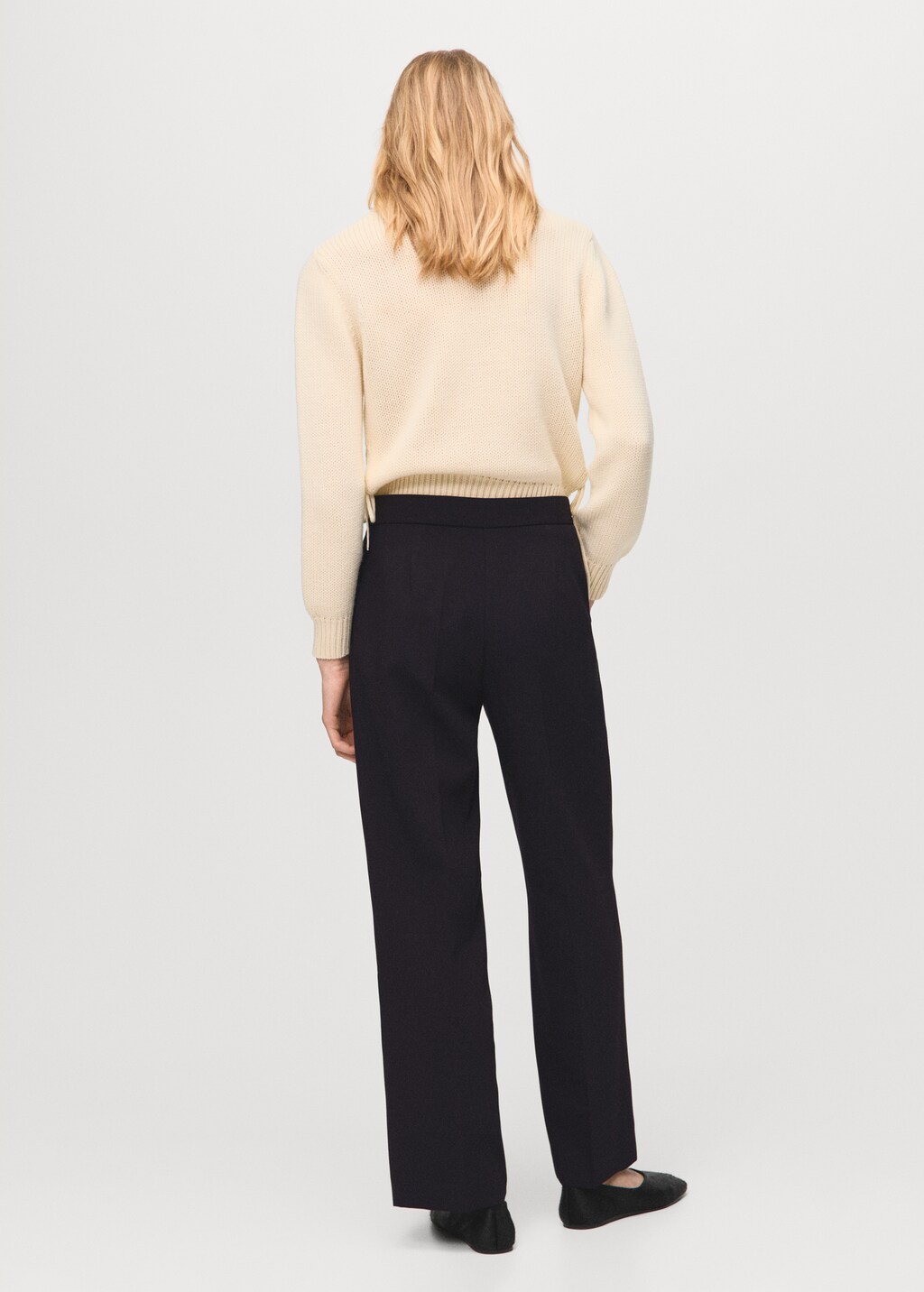 High-waist straight pants