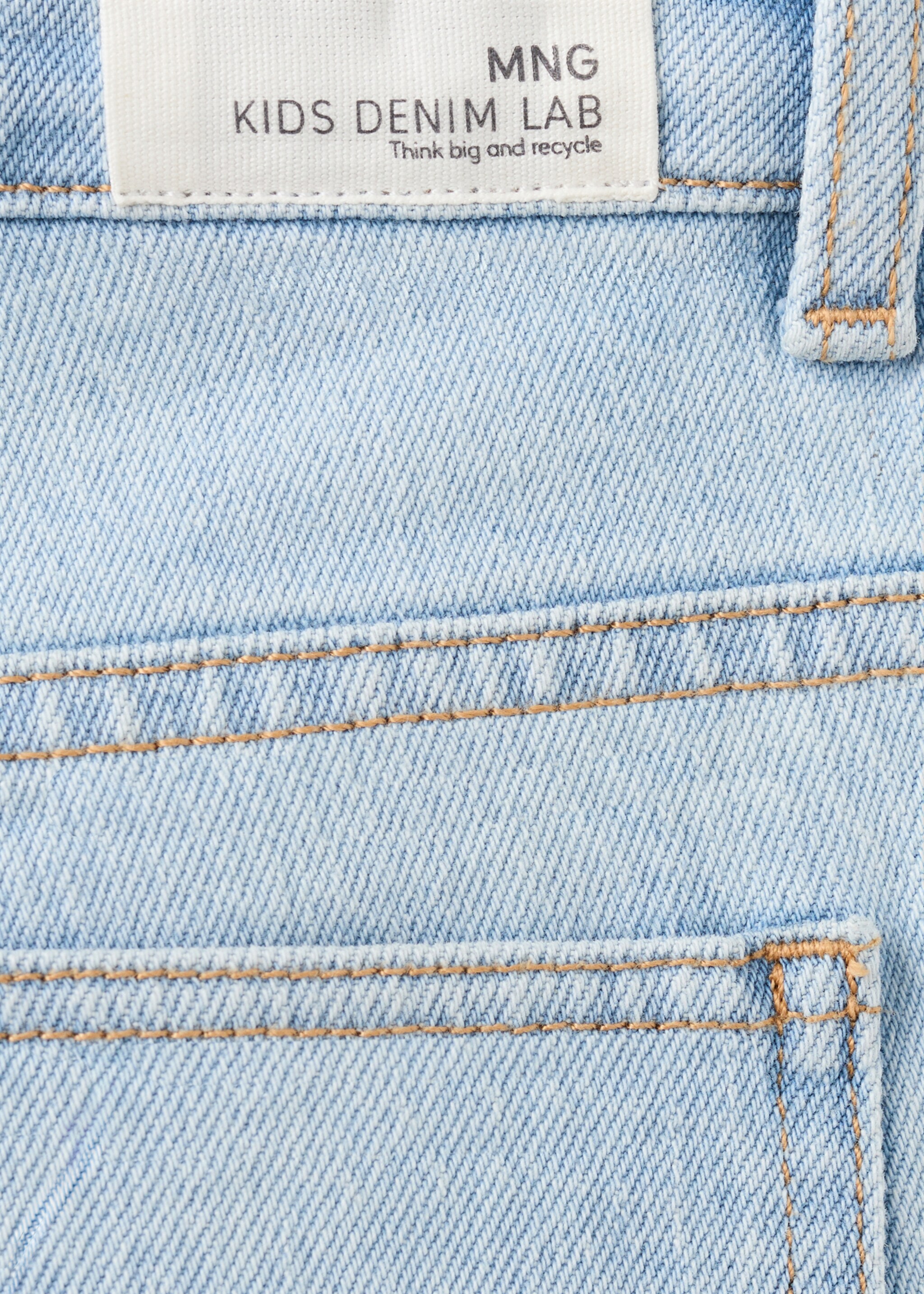 Turned-up straight jeans - Details of the article 0, Light Blue. Ref: 27041239-00.