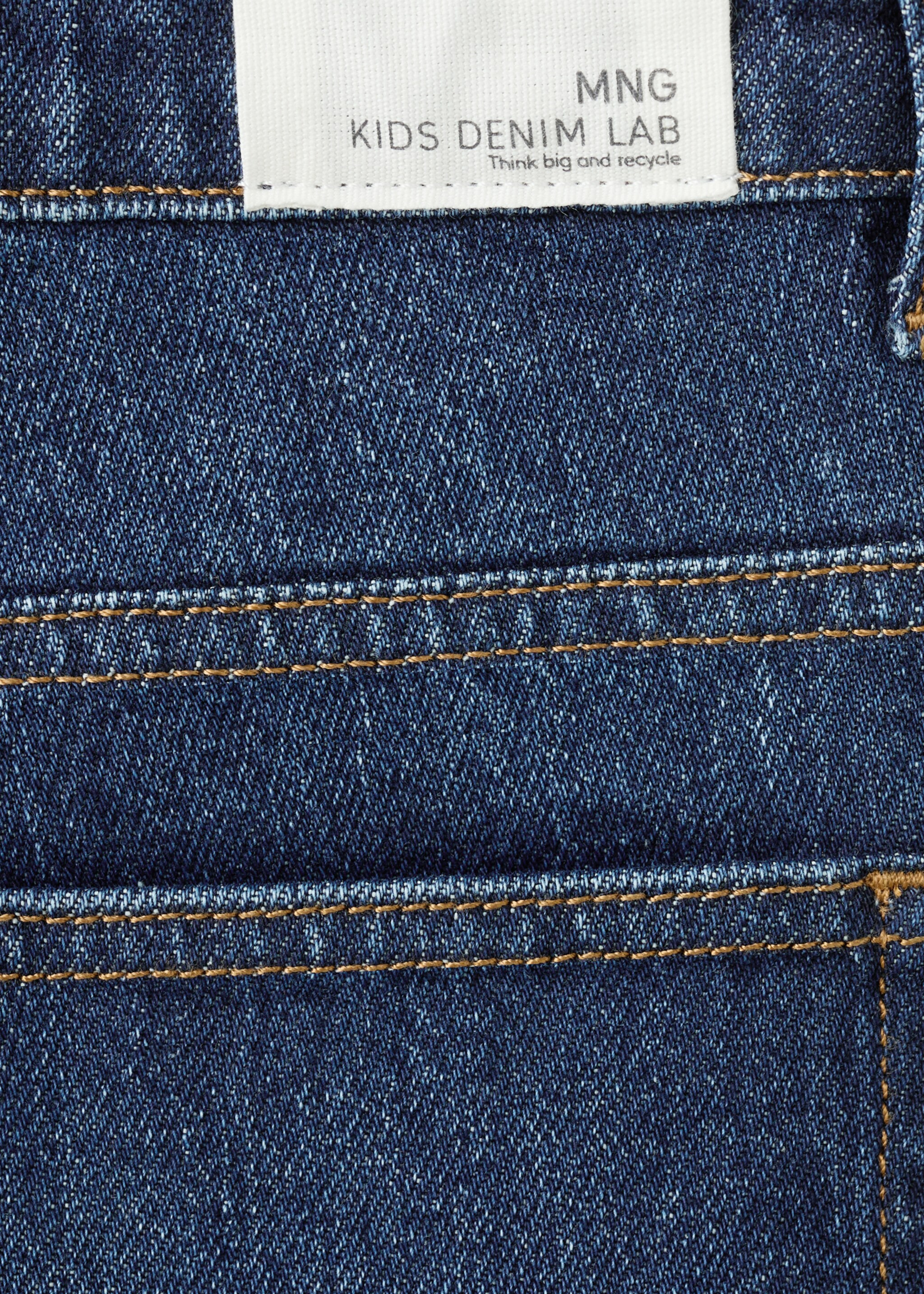 Turned-up straight jeans - Details of the article 0, Dark Blue. Ref: 27041239-00.