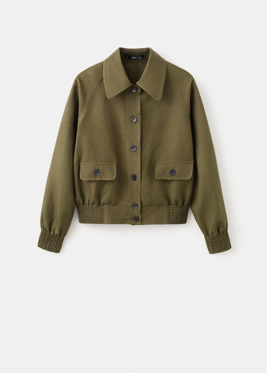 Buttons linen-blend jacket - image 5