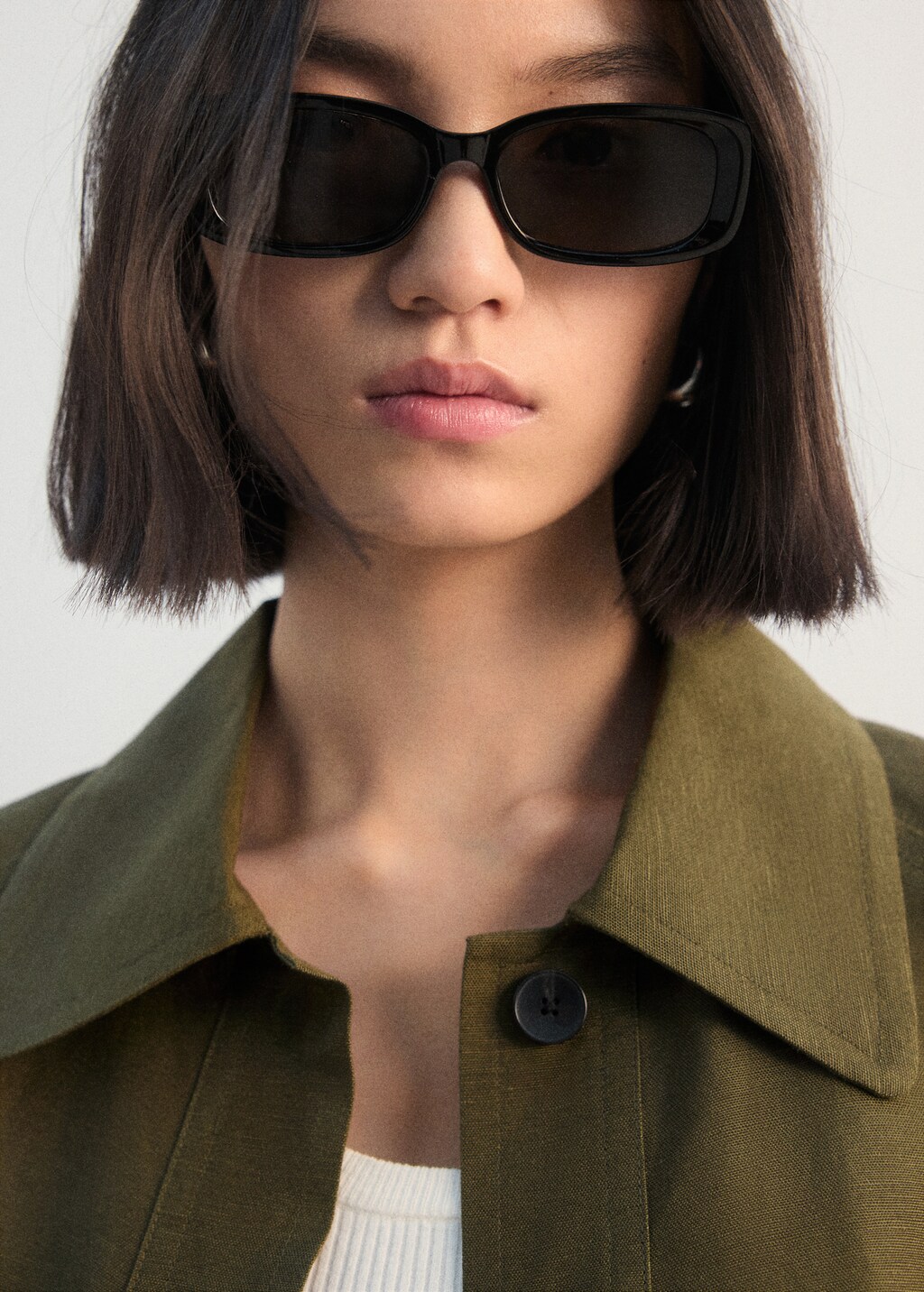 Buttons linen-blend jacket - image 4