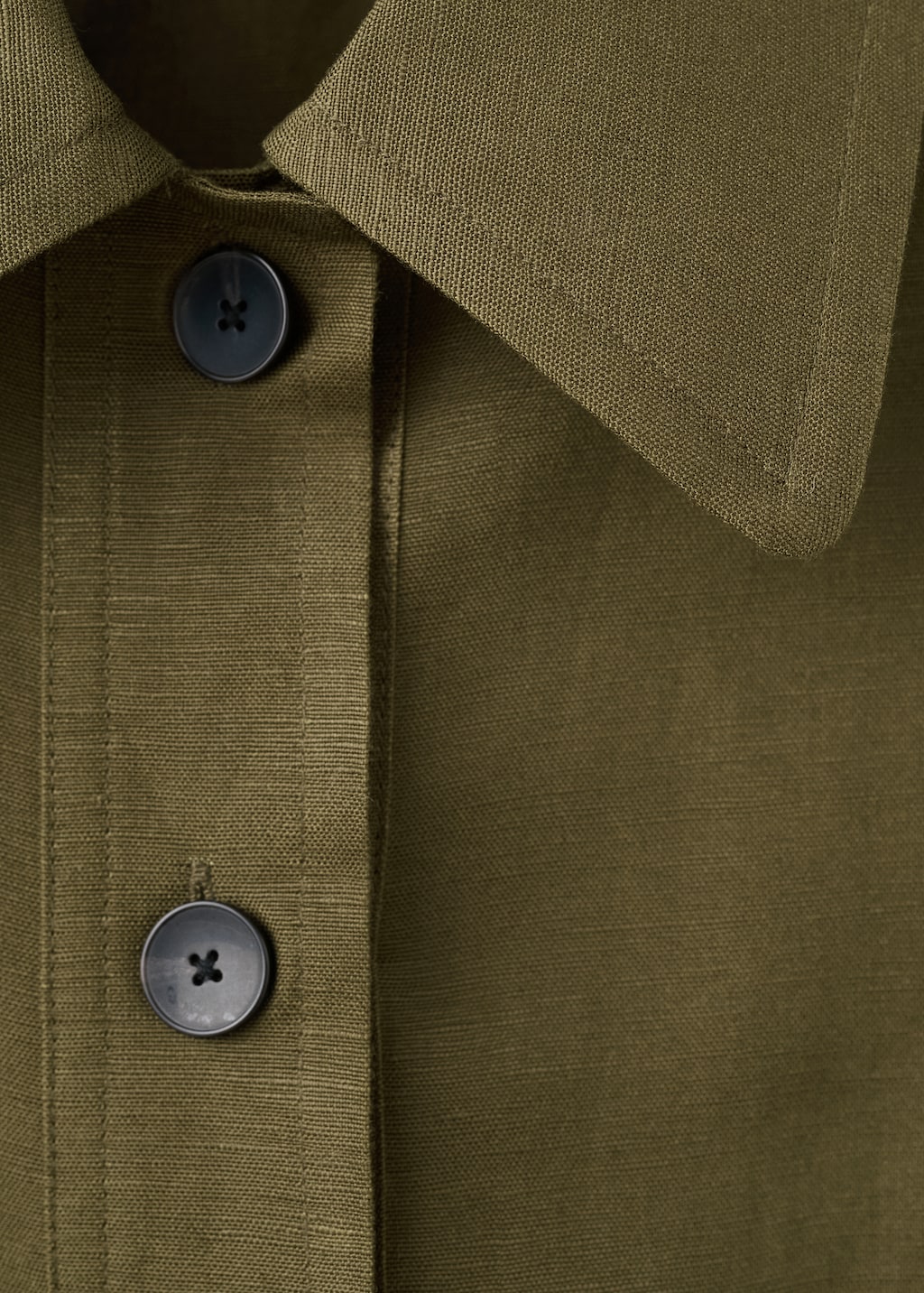 Mango Buttons linen-blend jacket