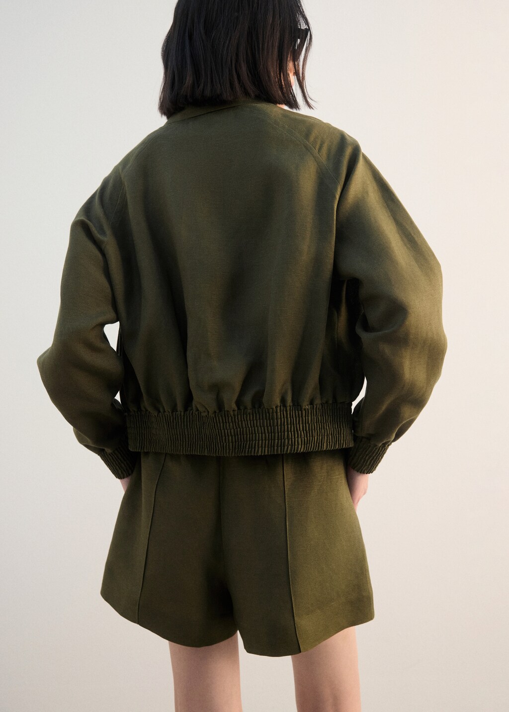 Buttons linen-blend jacket - image 3