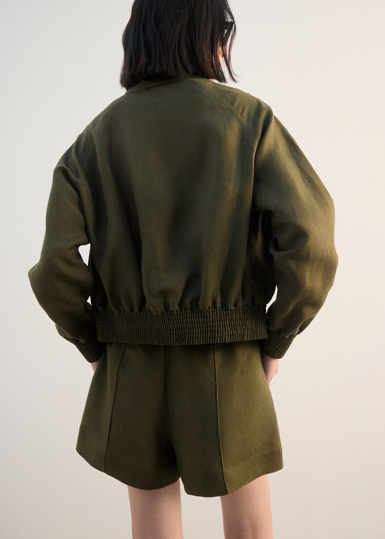 Buttons linen-blend jacket - Reverse of the article