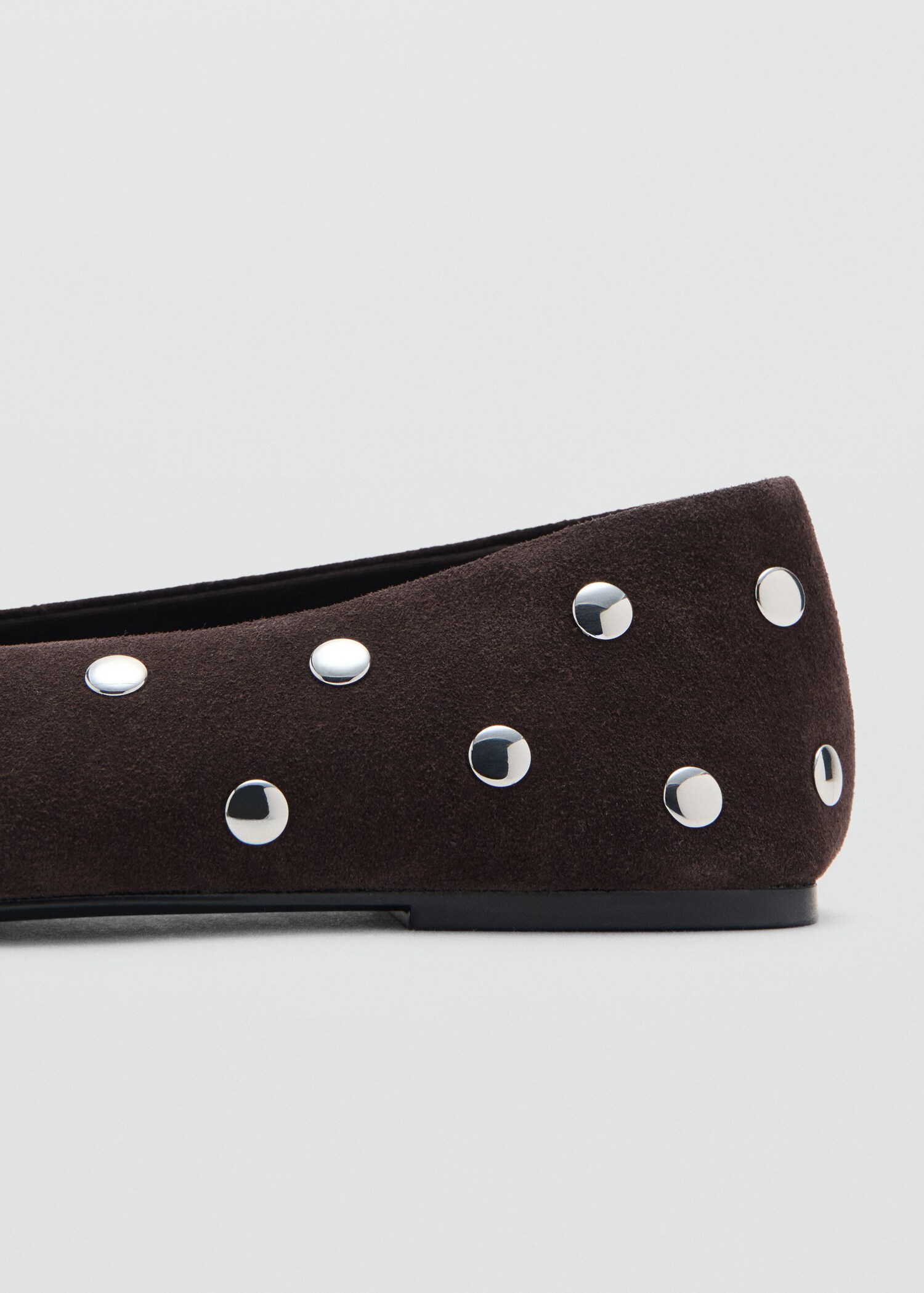 Suede ballet flats with studs - Details of the article 1
