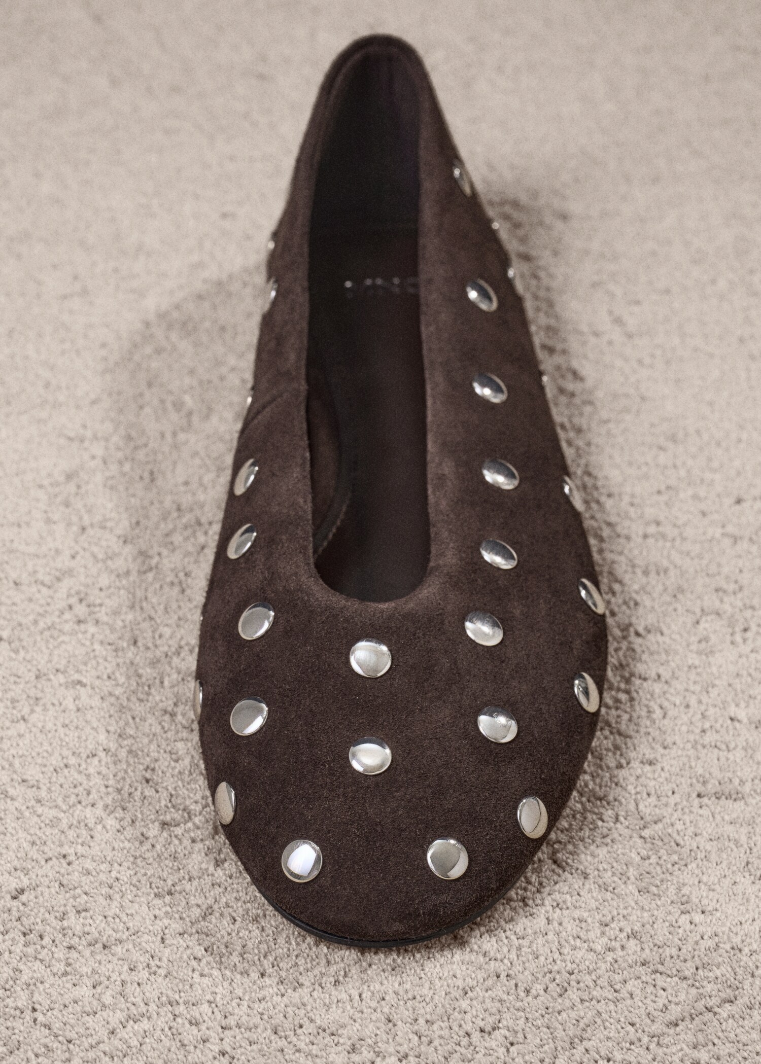 Suede ballet flats with studs - Details of the article 7