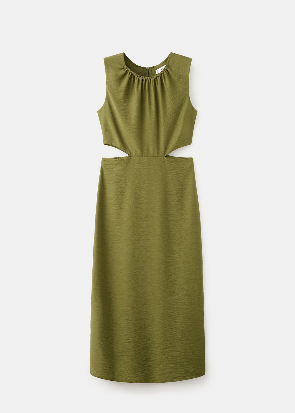 Mango Crinkled-effect dress with cut-out