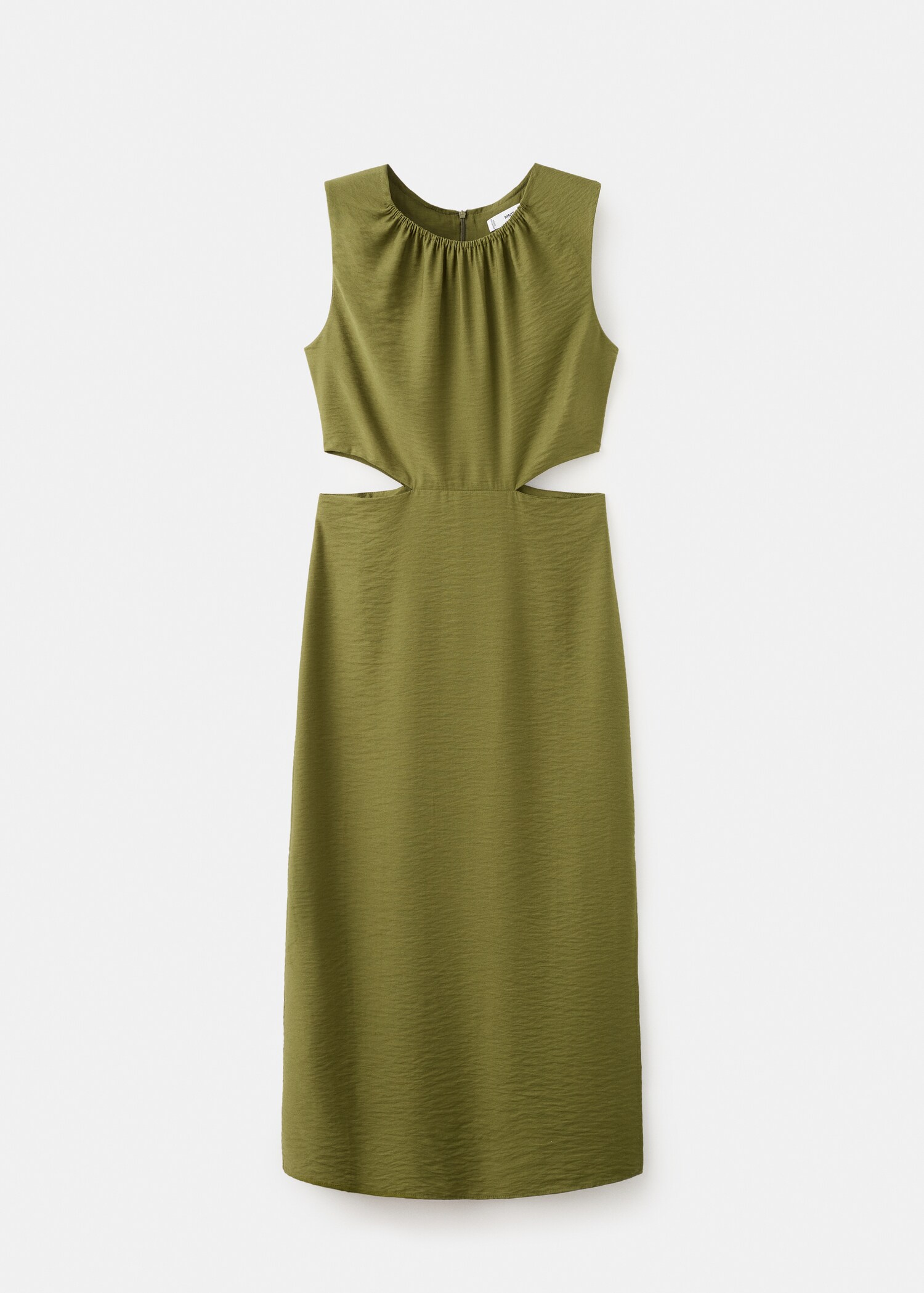 Crinkled-effect dress with cut-out - Article without model