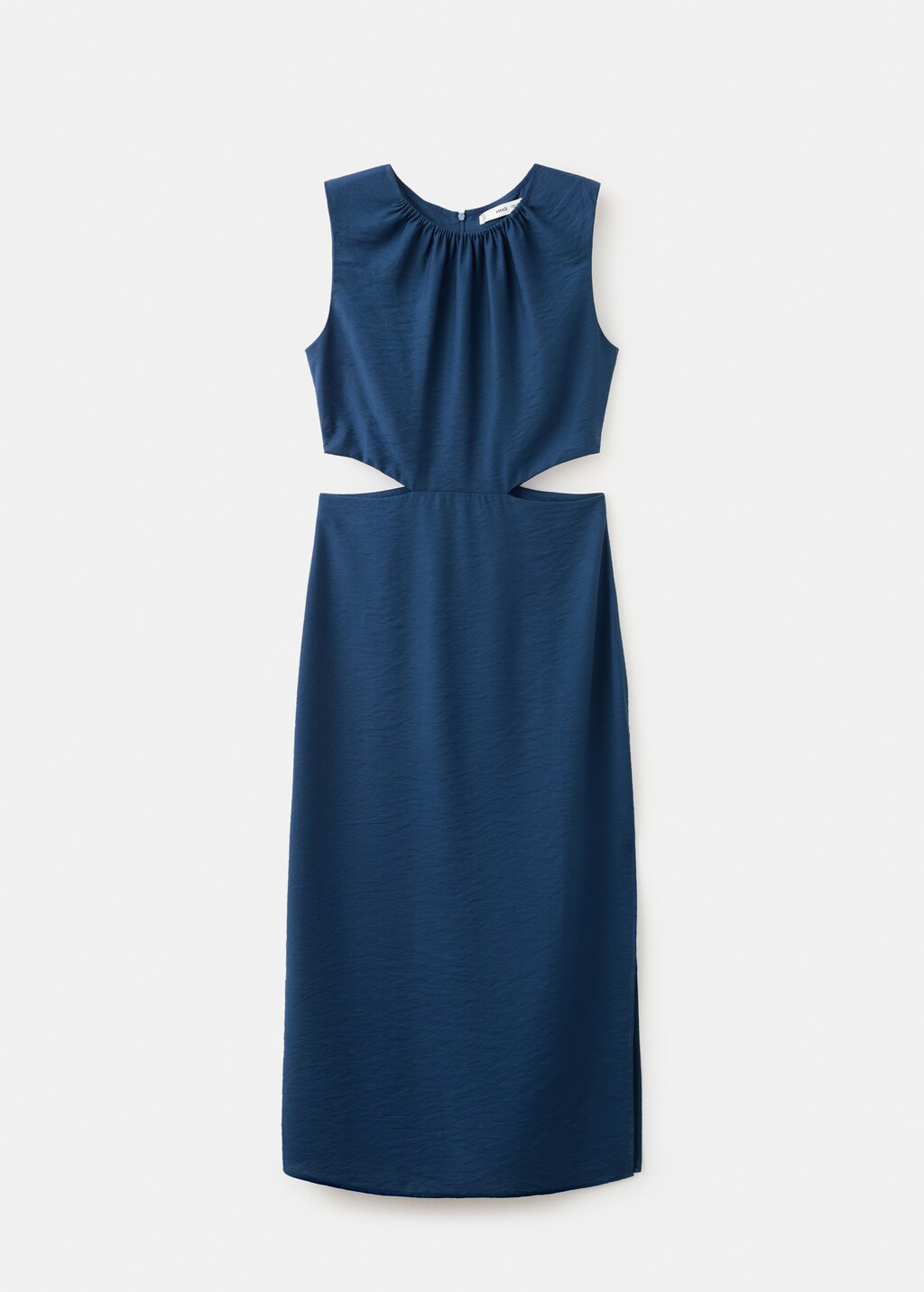 Mango Crinkled-effect dress with cut-out