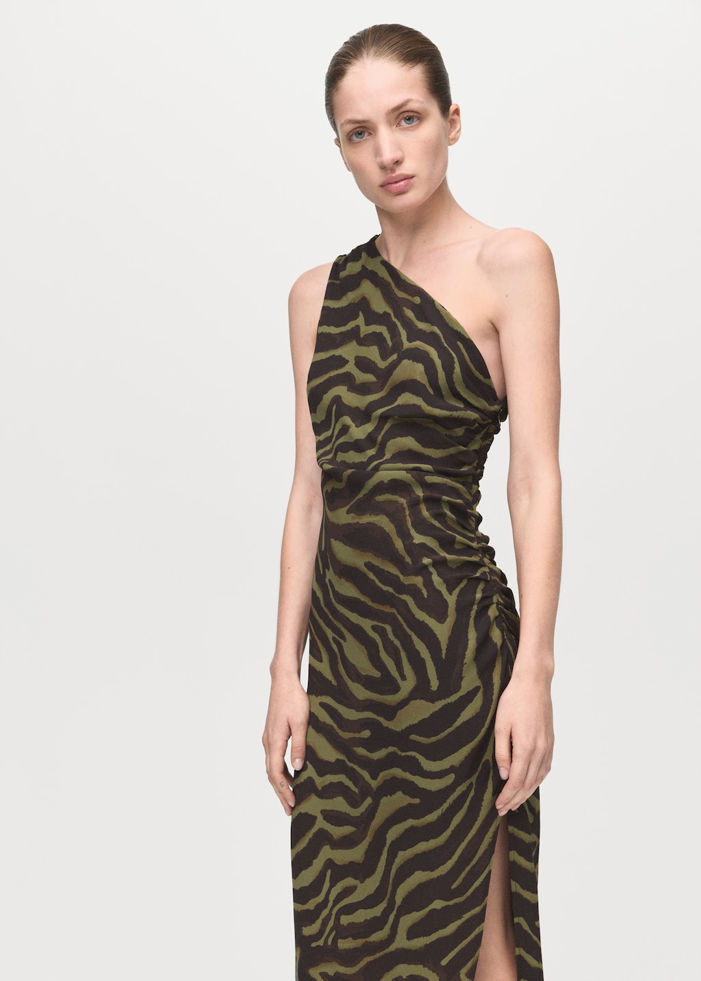 Printed asymmetrical dress