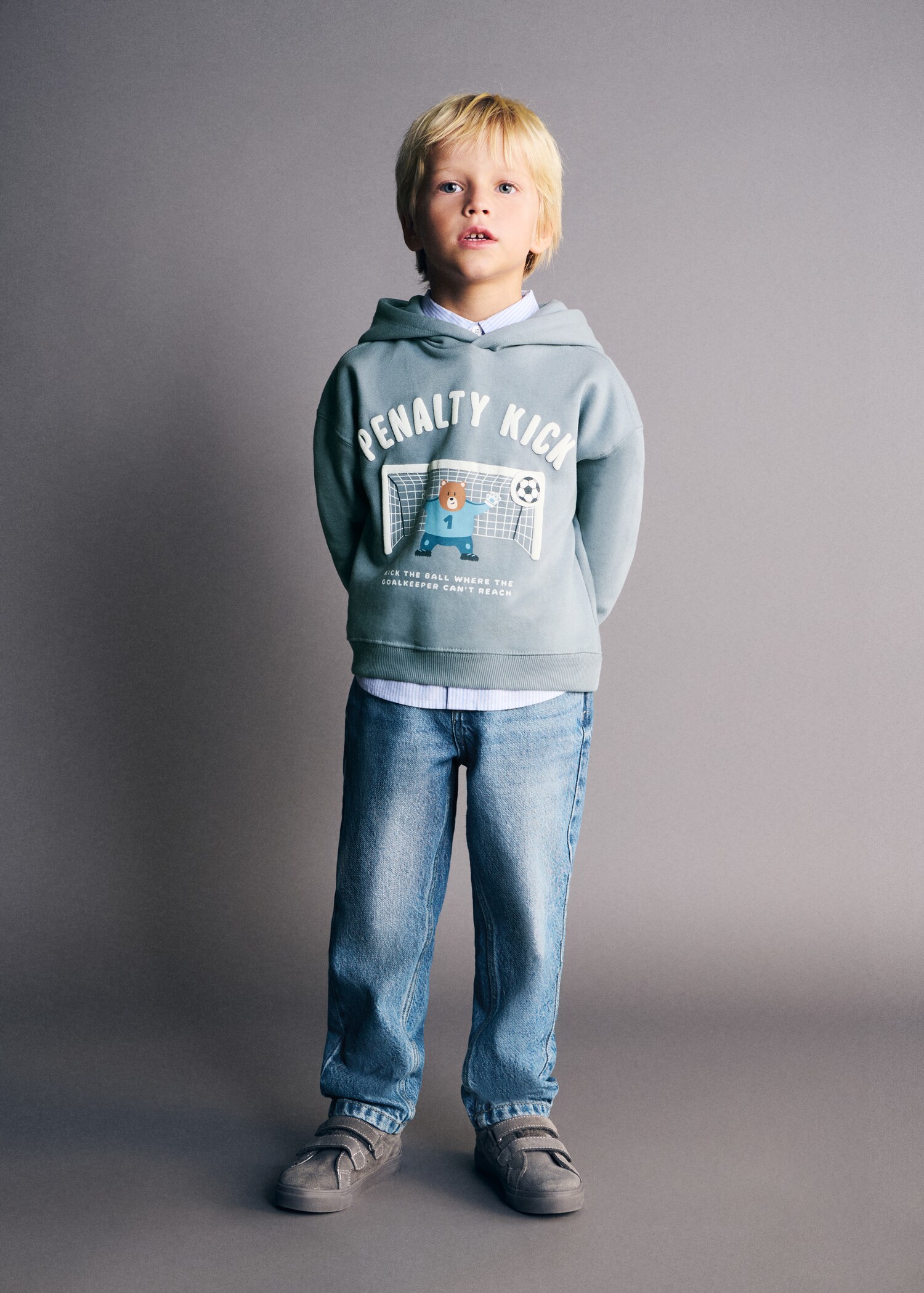 Straight cotton jeans - Medium plane