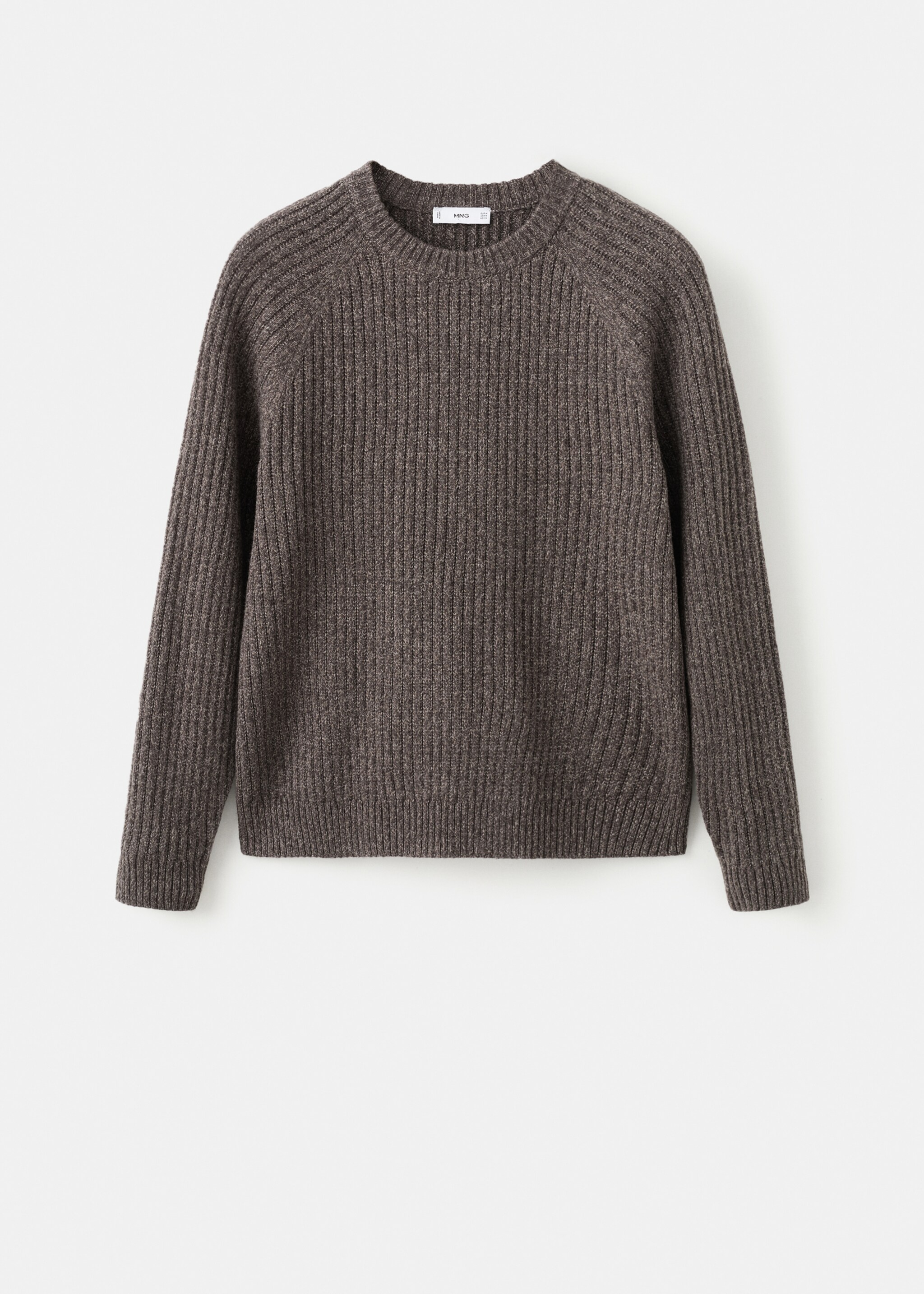 Jersey punto canalé mezcla lana - Artículo sin modelo, Chocolate. Ref: 27041252-00.