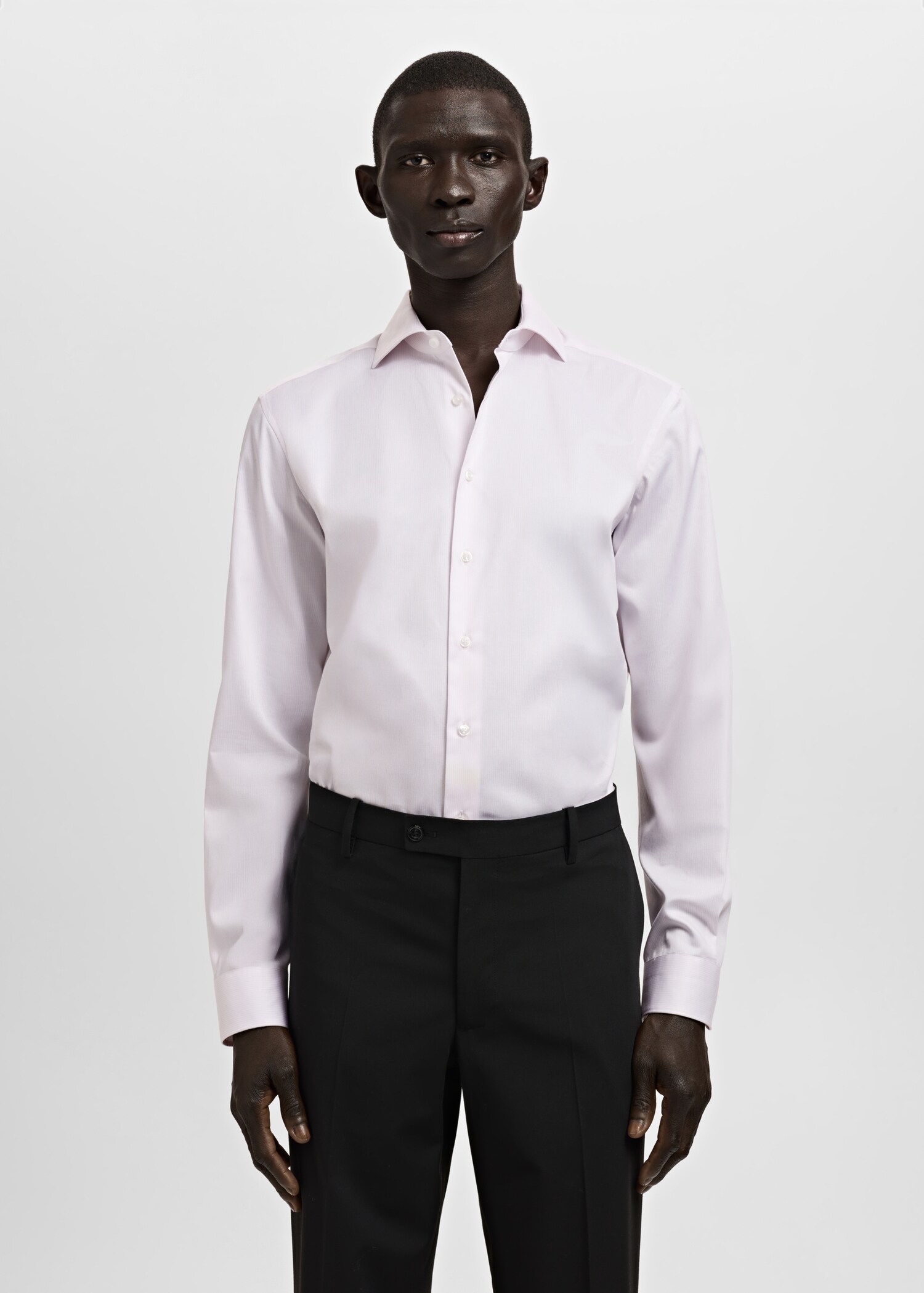 Chemise costume slim fit 100 % coton - Plan moyen