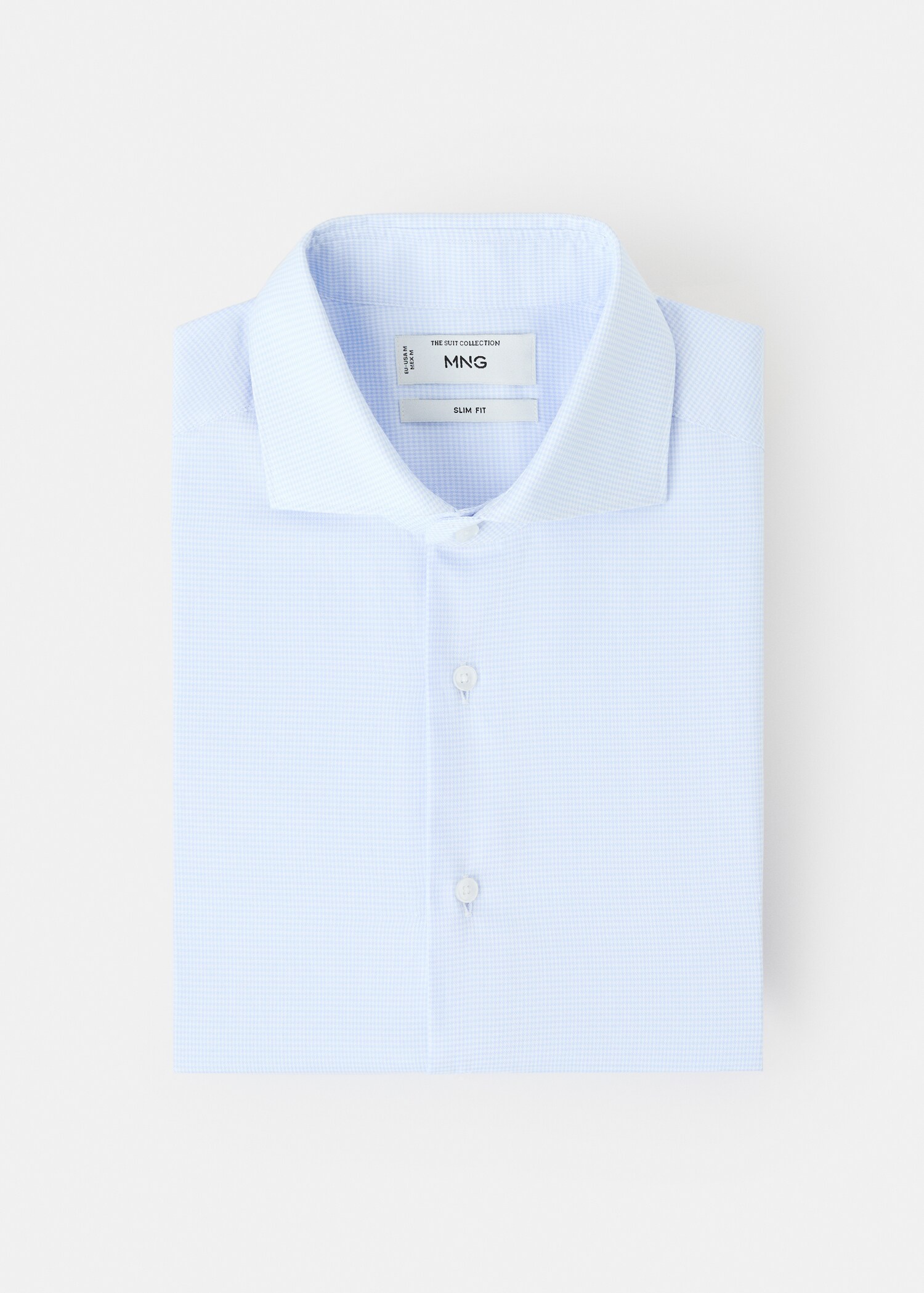 Camisa vestit slim fit twill microestampat - Detall de l'article 9