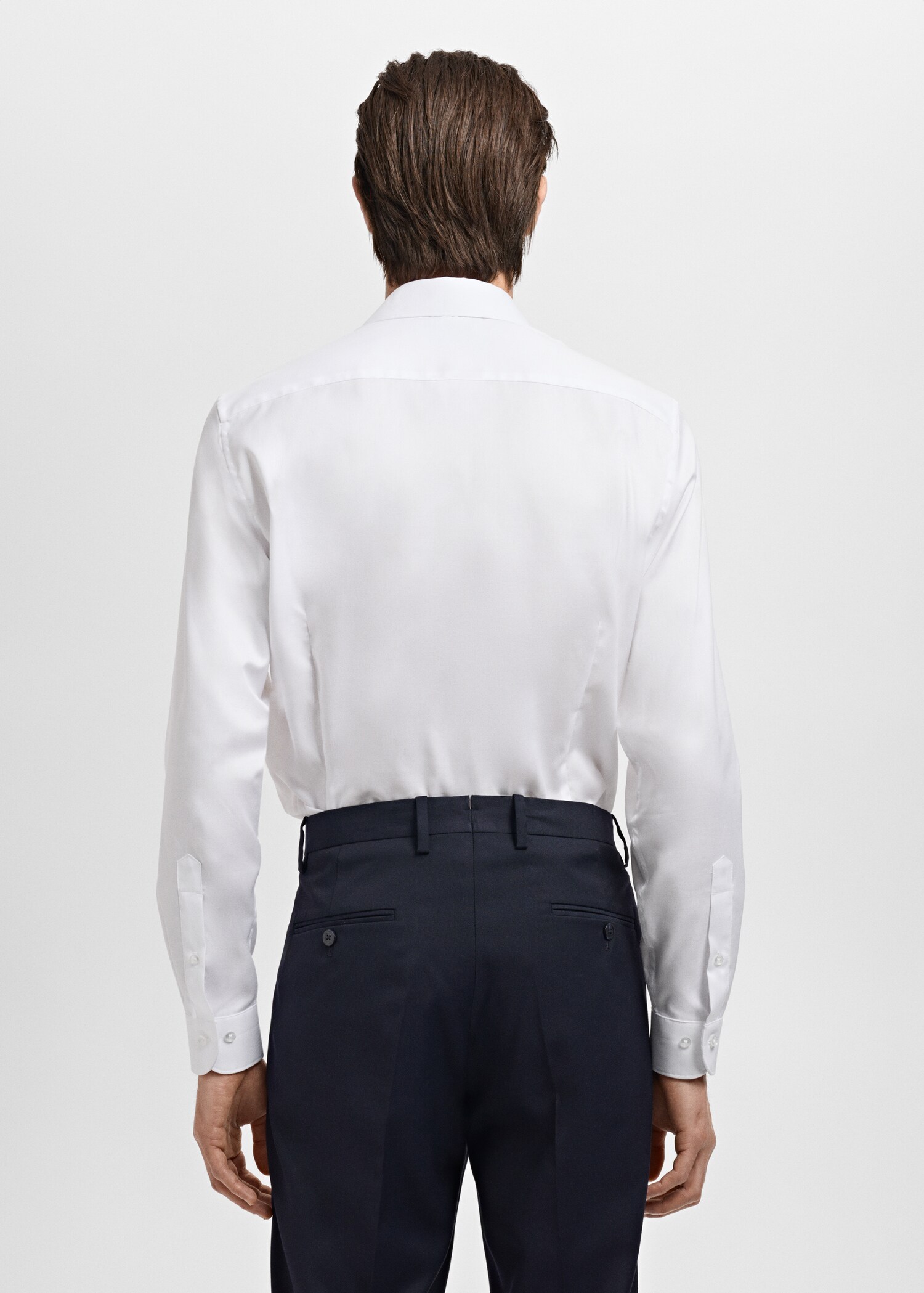 Slim-fit cotton suit shirt - Reverse of the article