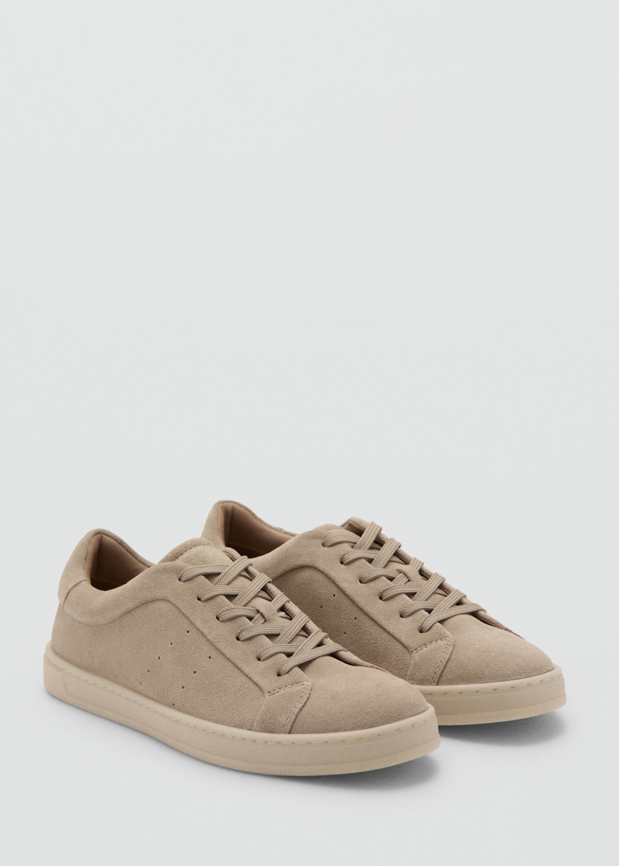 Suede trainers - Medium plane, Sand. Ref: 27041258-00.