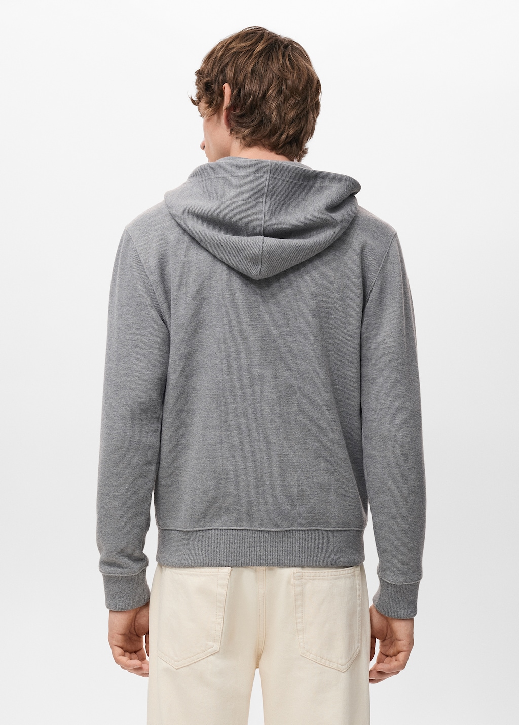 Textured hooded sweatshirt