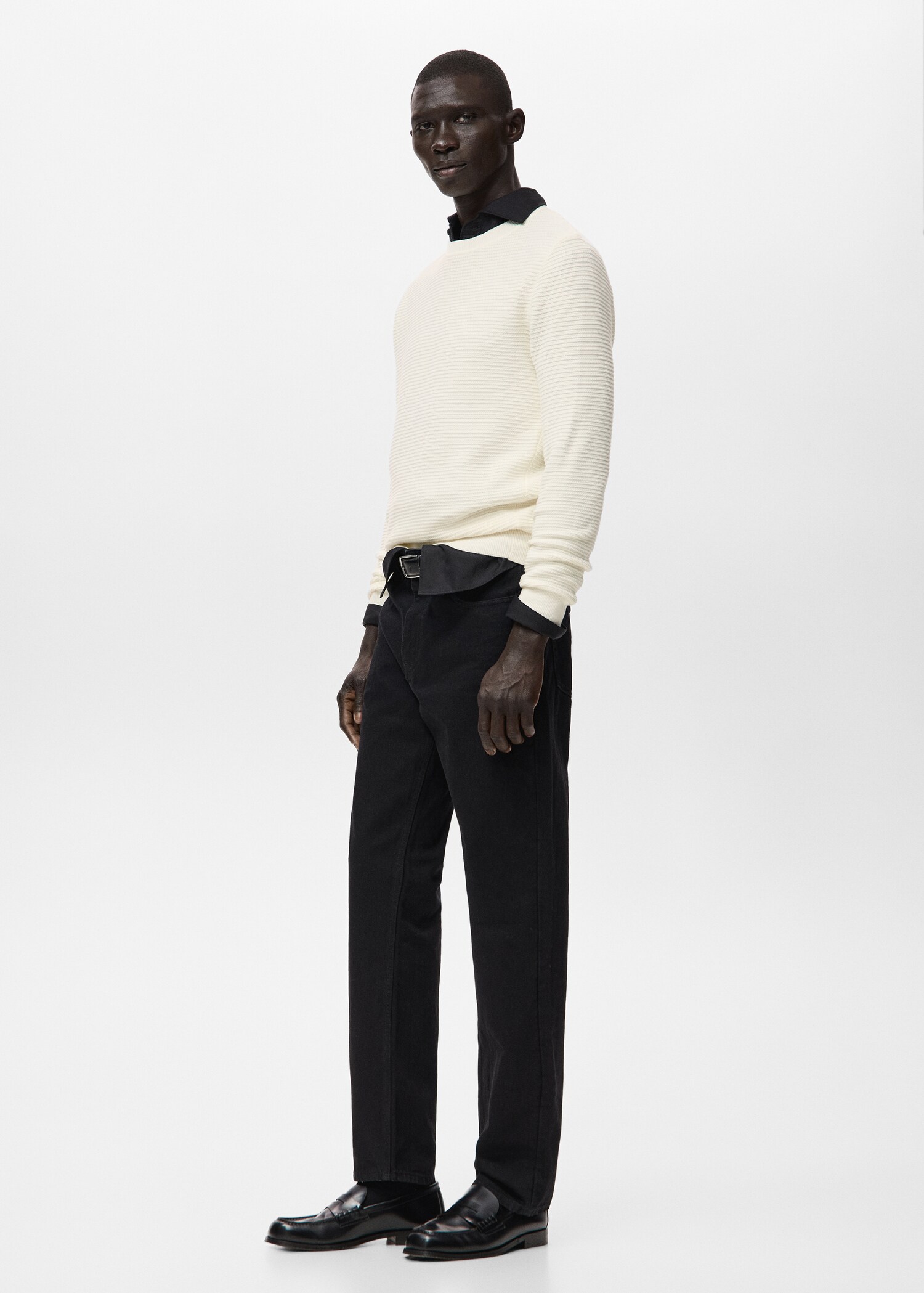 100% cotton braided sweater - Details of the article 2