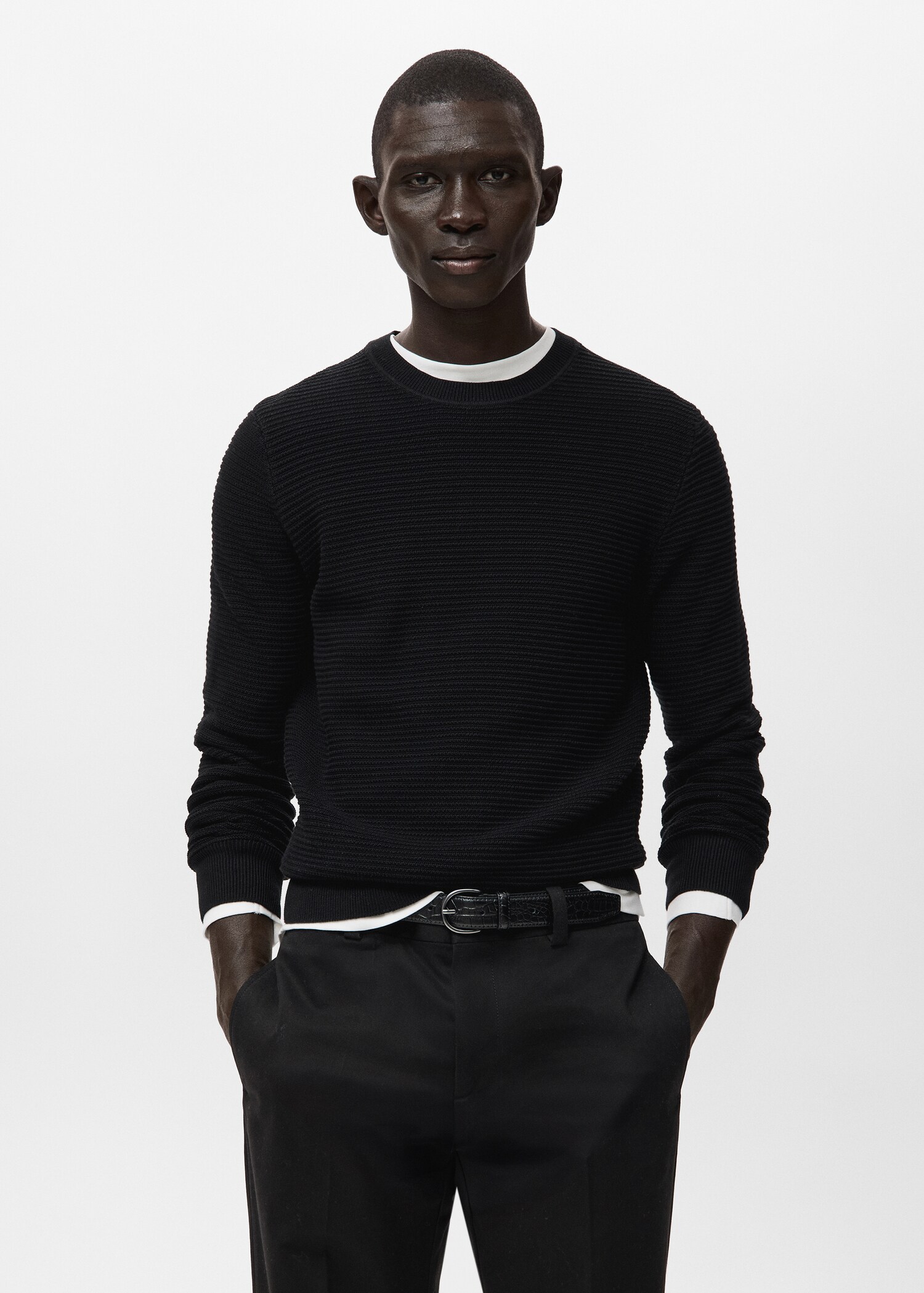 100% cotton braided sweater - Medium plane